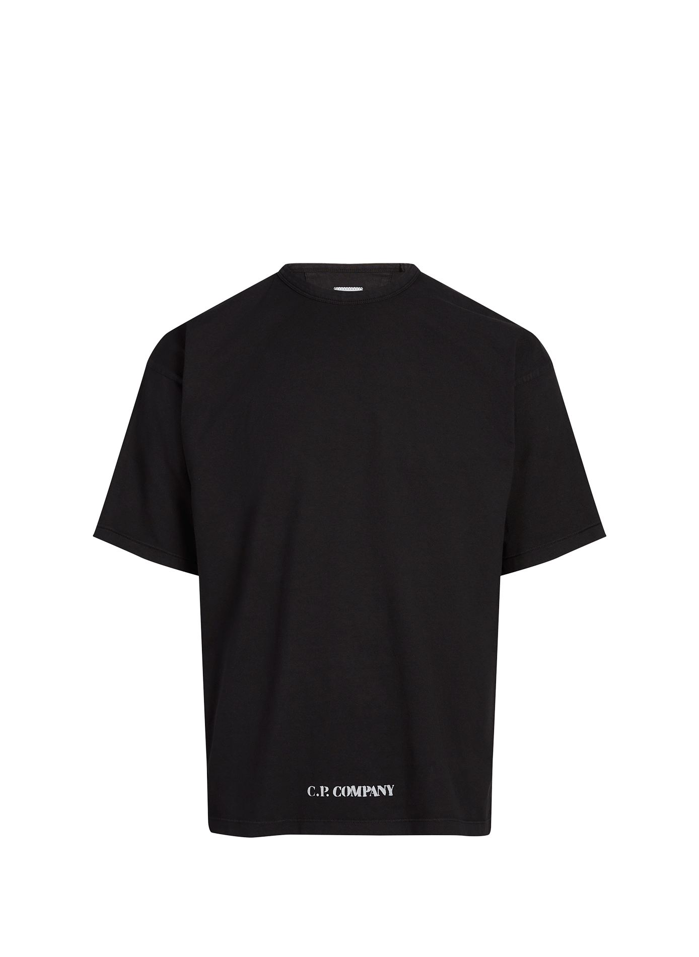T-shirt imprimé en coton CP COMPANY Noir