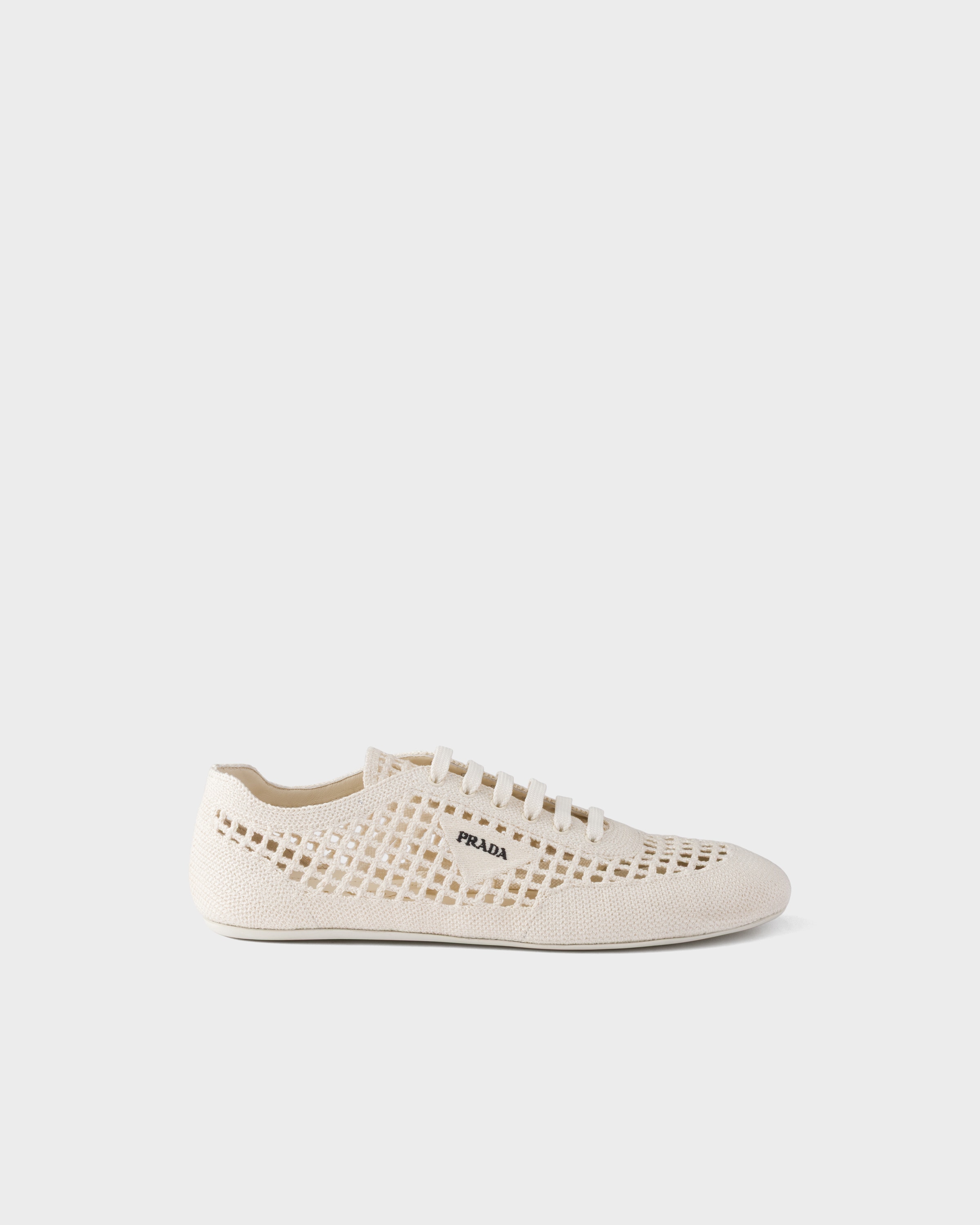 Baskets en crochet à lacets PRADA Beige