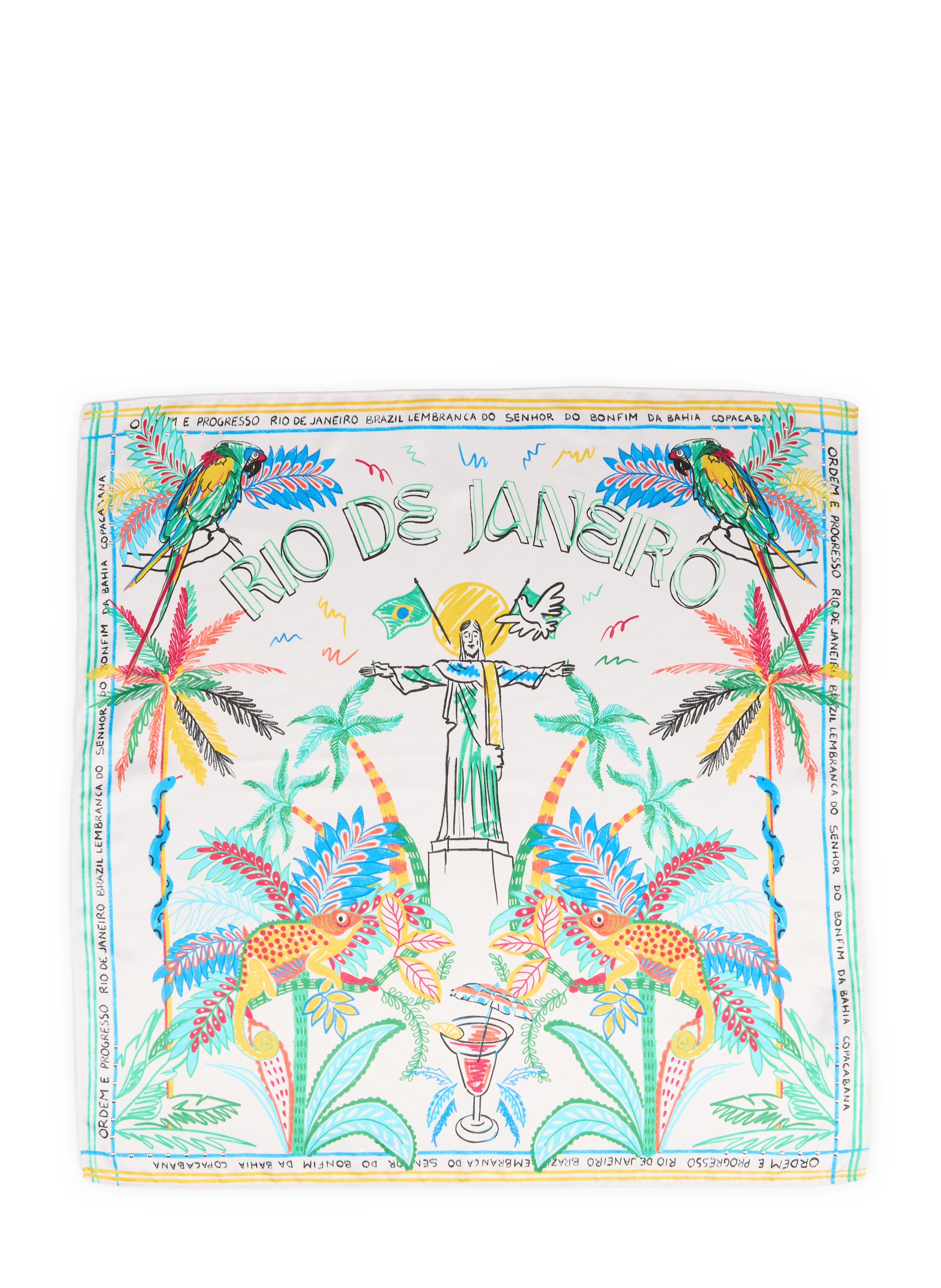 Foulard imprimé Bahia WILD Blanc