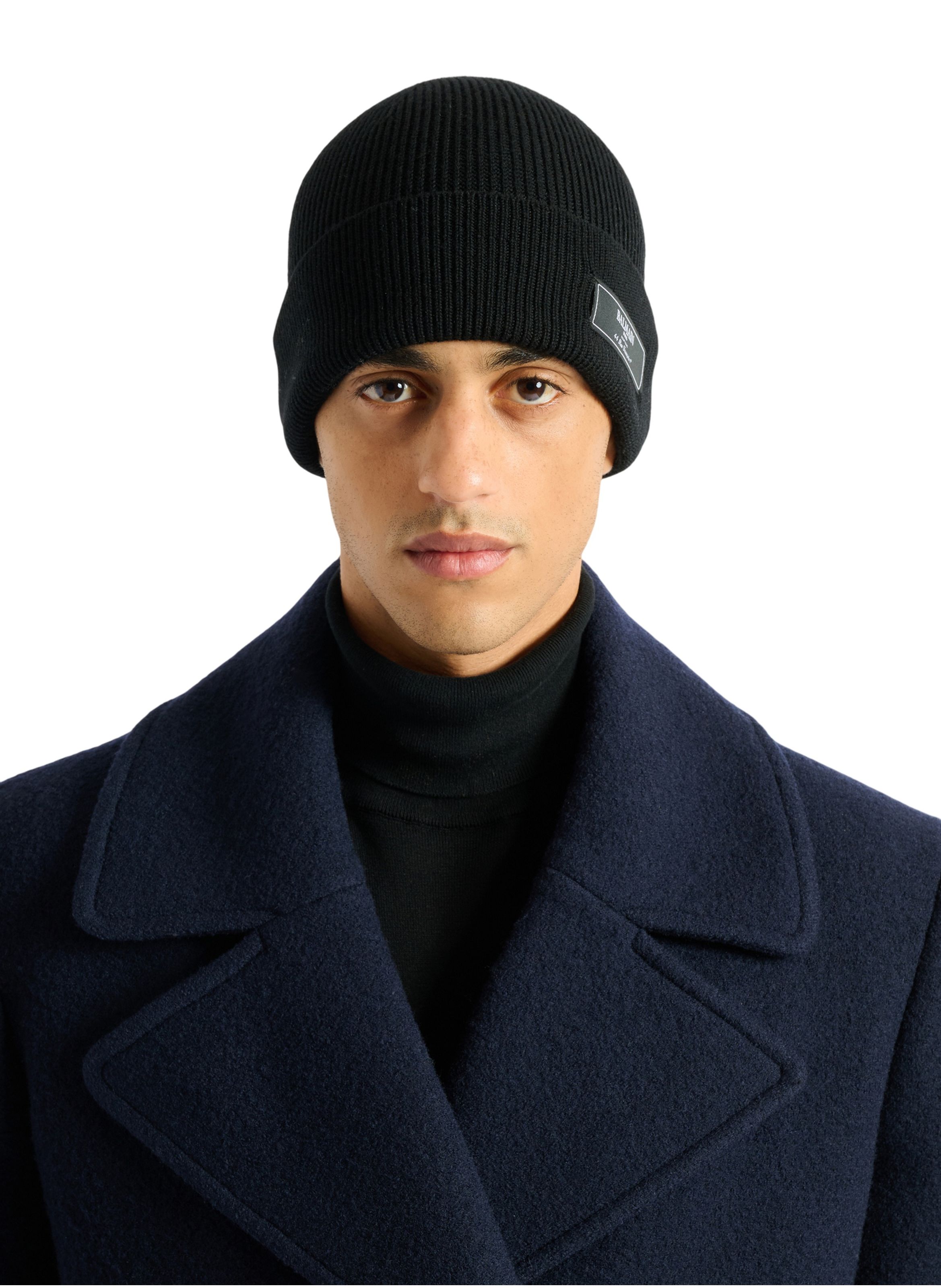 Bonnet balmain paris en laine BALMAIN Noir