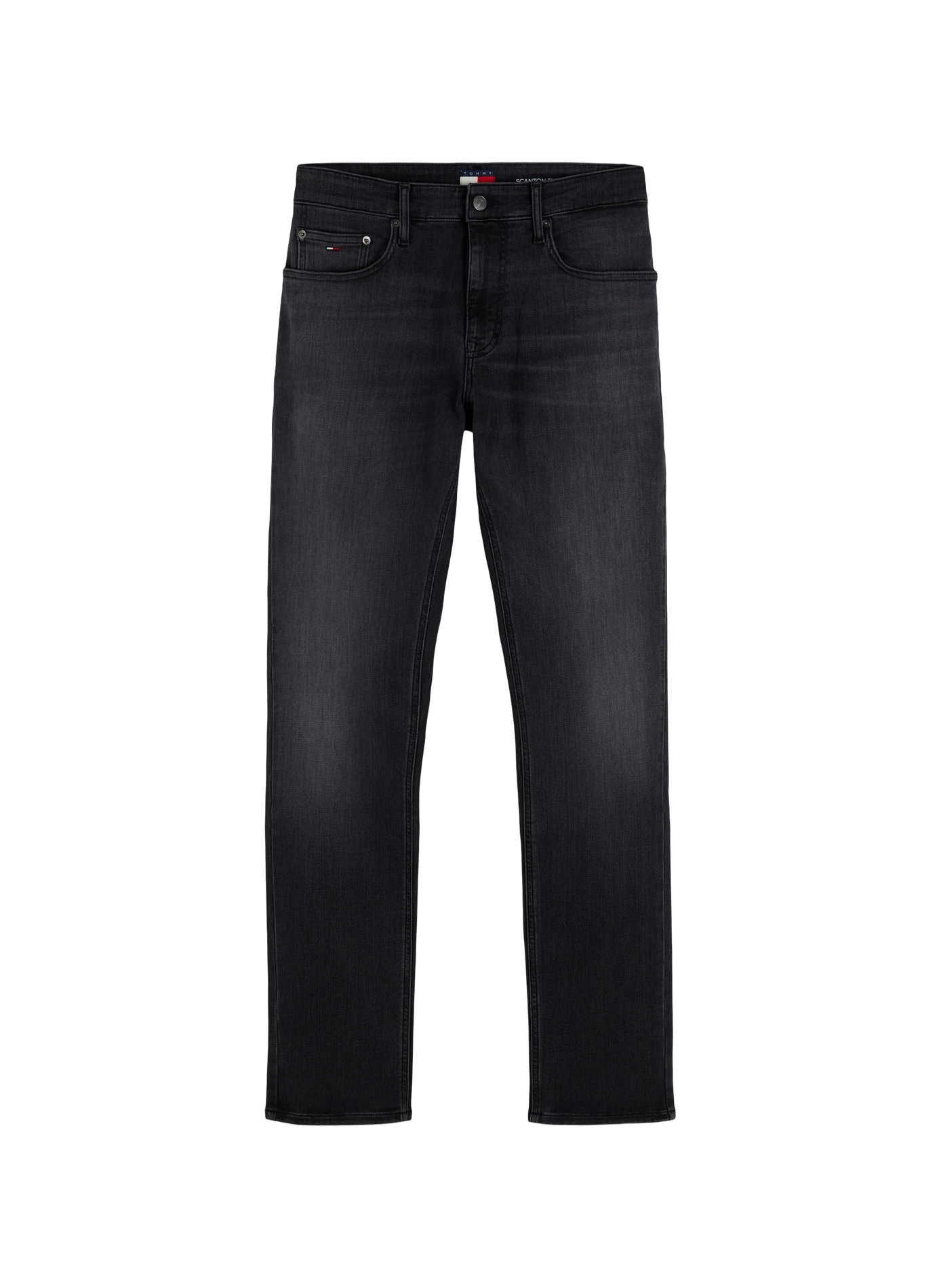 Straight-leg cotton-blend jeans TOMMY HILFIGER Black