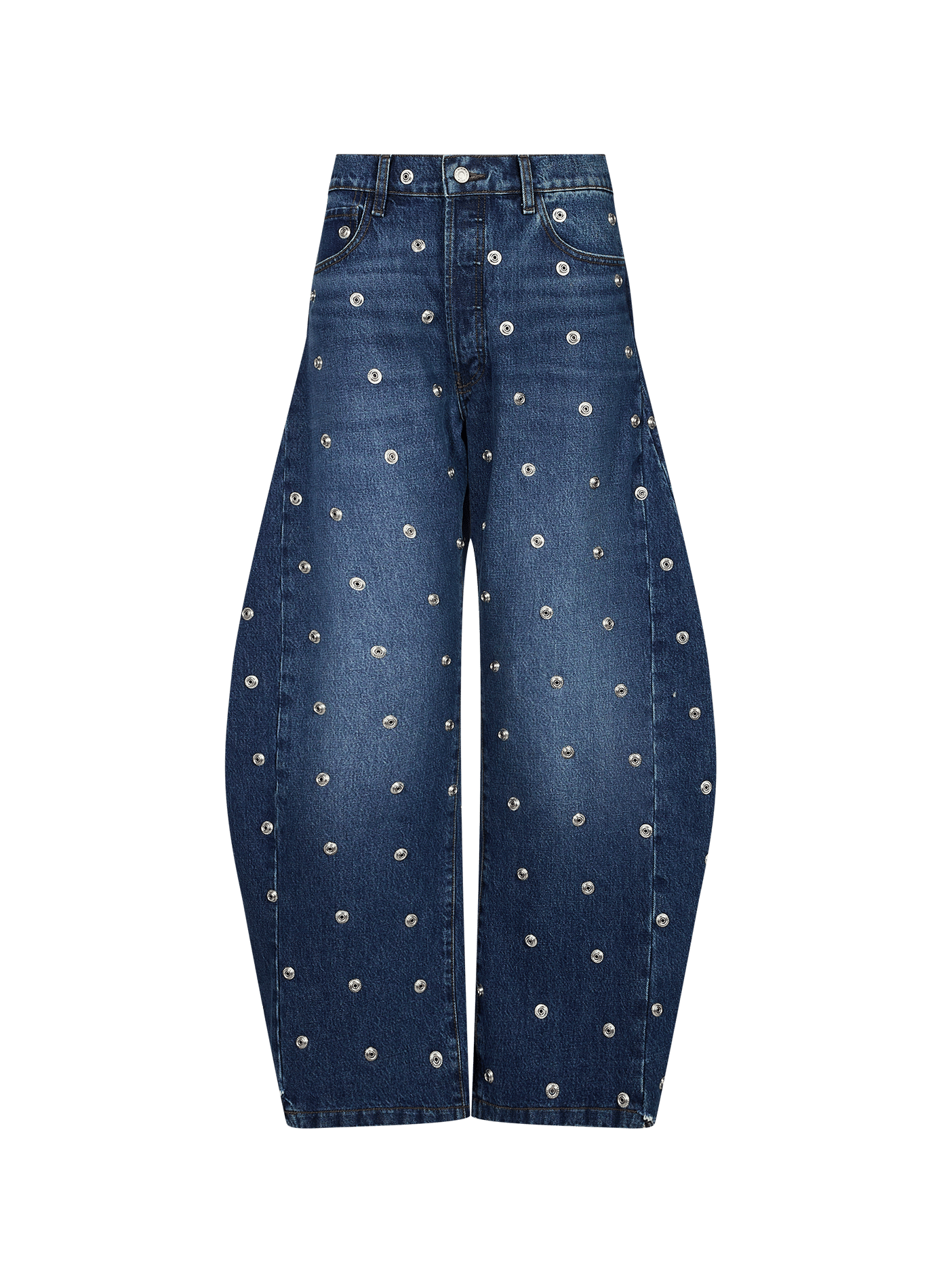 Pantalón ancho con detalles metálicos A.W.A.K.E. MODE Azul