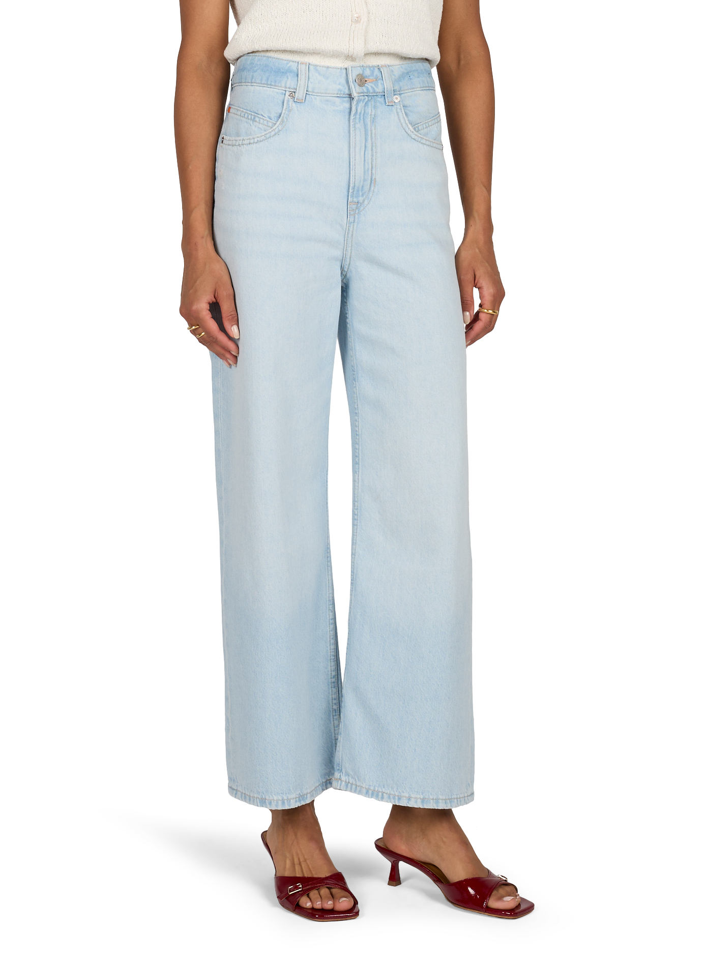Marlene shortened cotton jeans BOSS Blue
