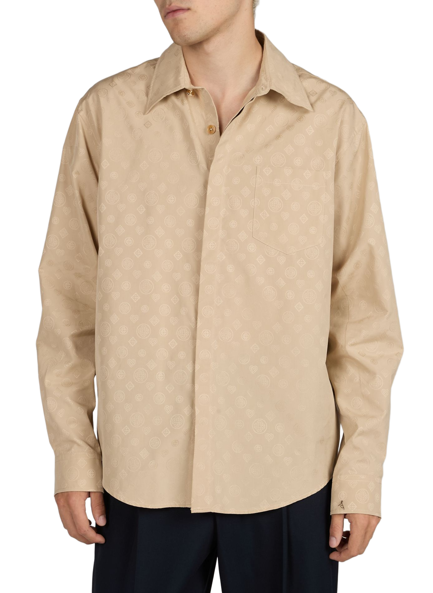 Jacquard straight shirt CASABLANCA PARIS Brown