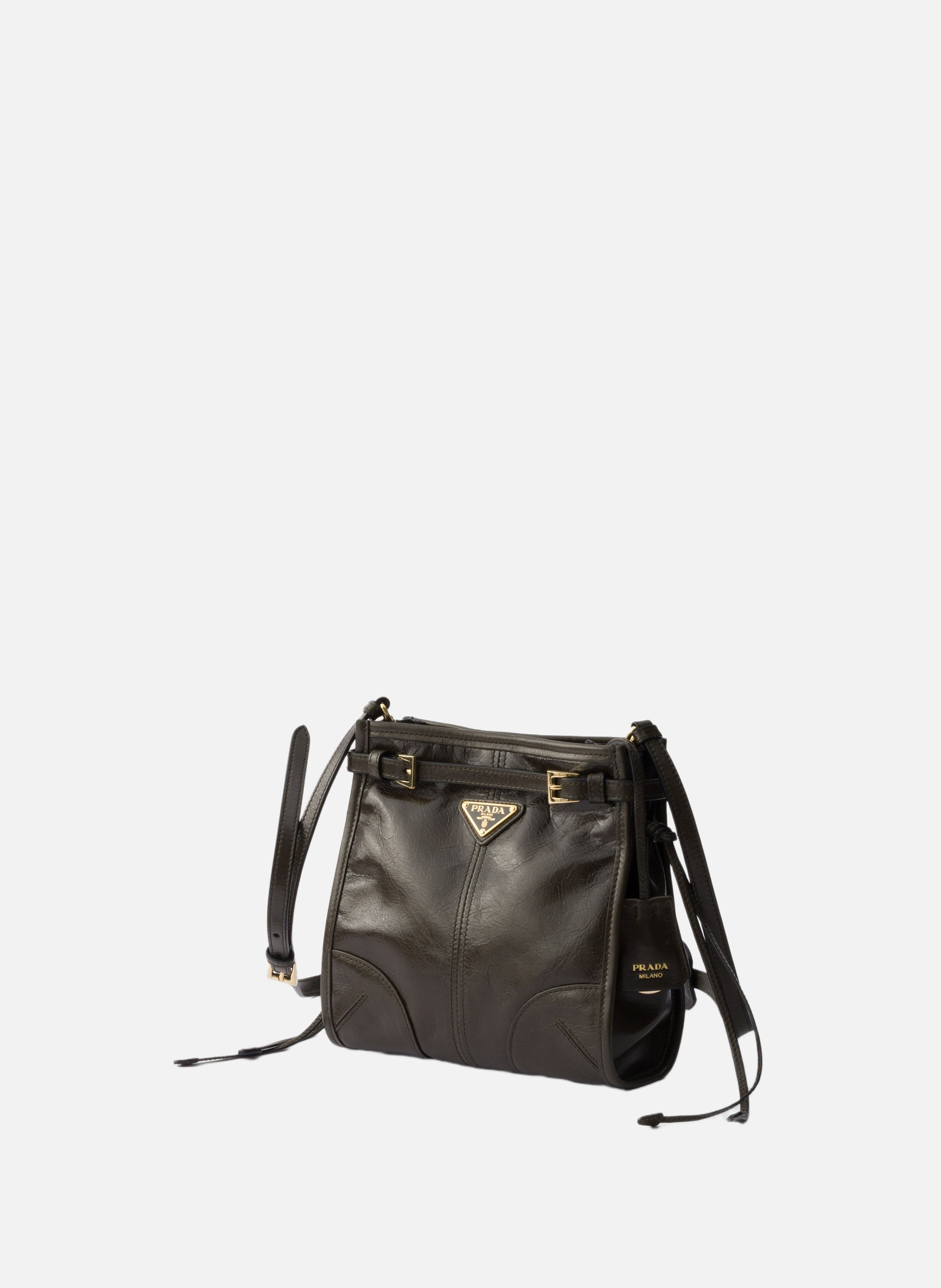 Mini sac porté épaule prada bonnie en cuir PRADA Vert