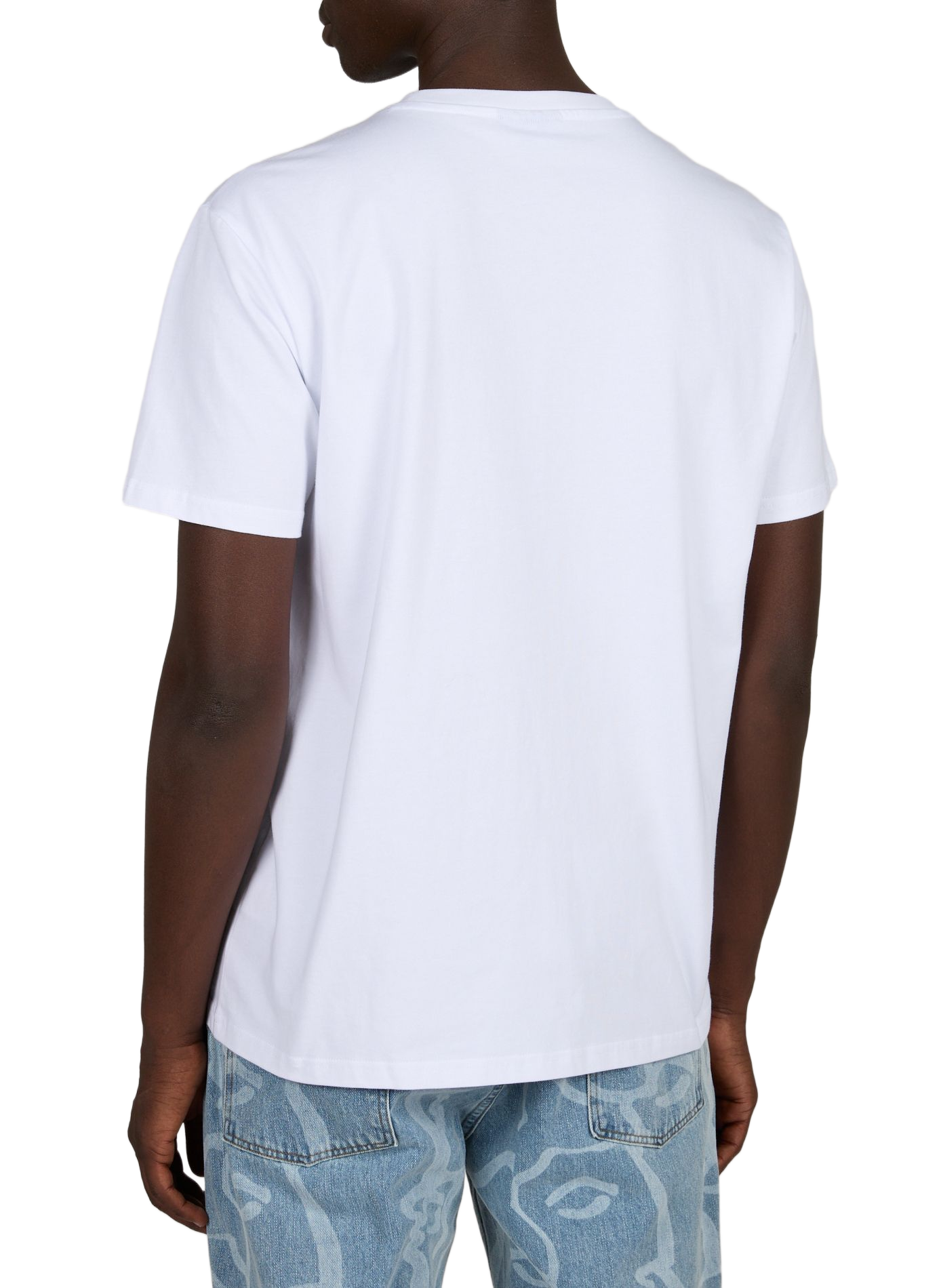 Embroidered straight t-shirt HELAS CAPS White
