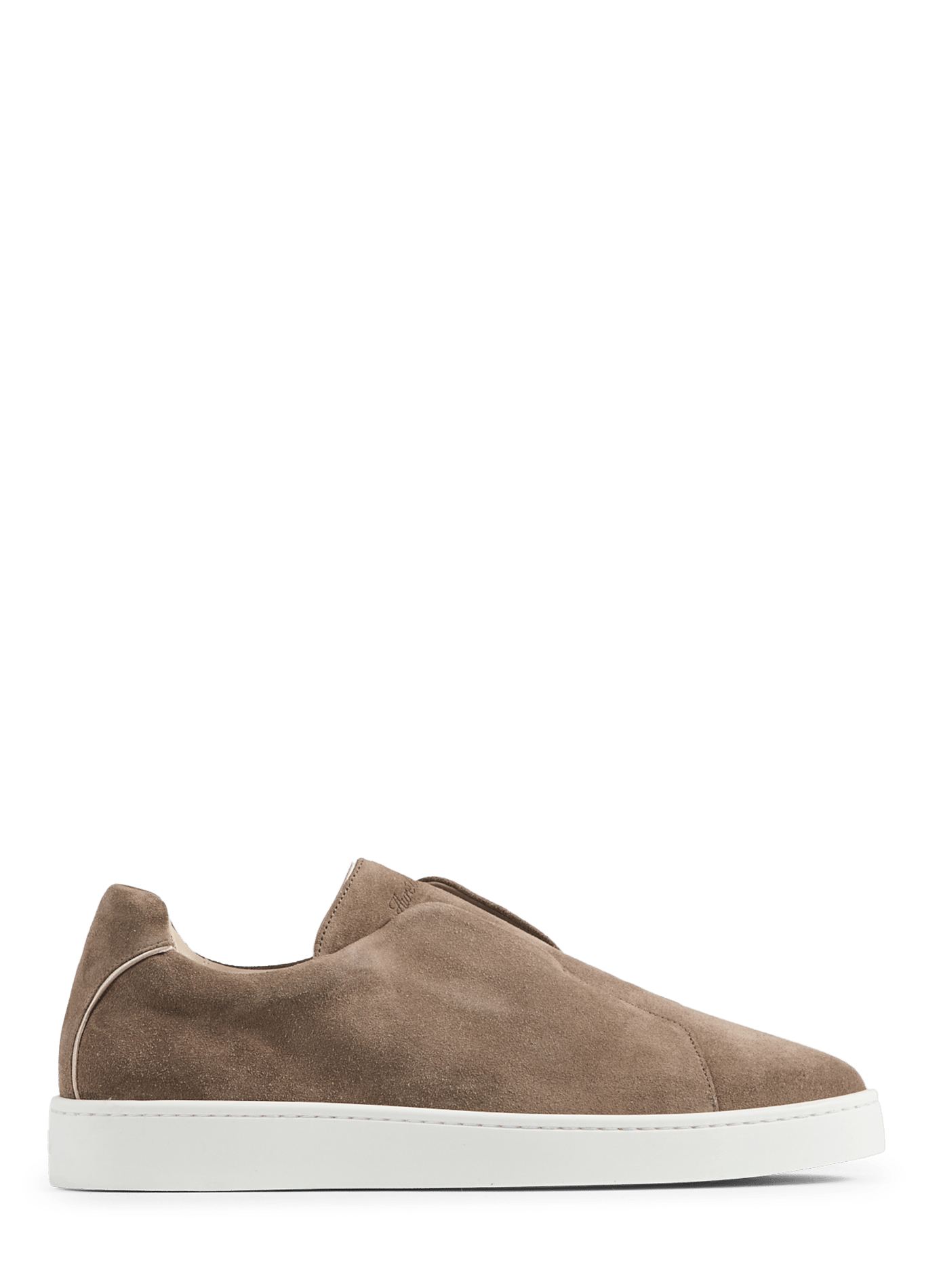 Baskets en cuir velours AURELIEN Gris