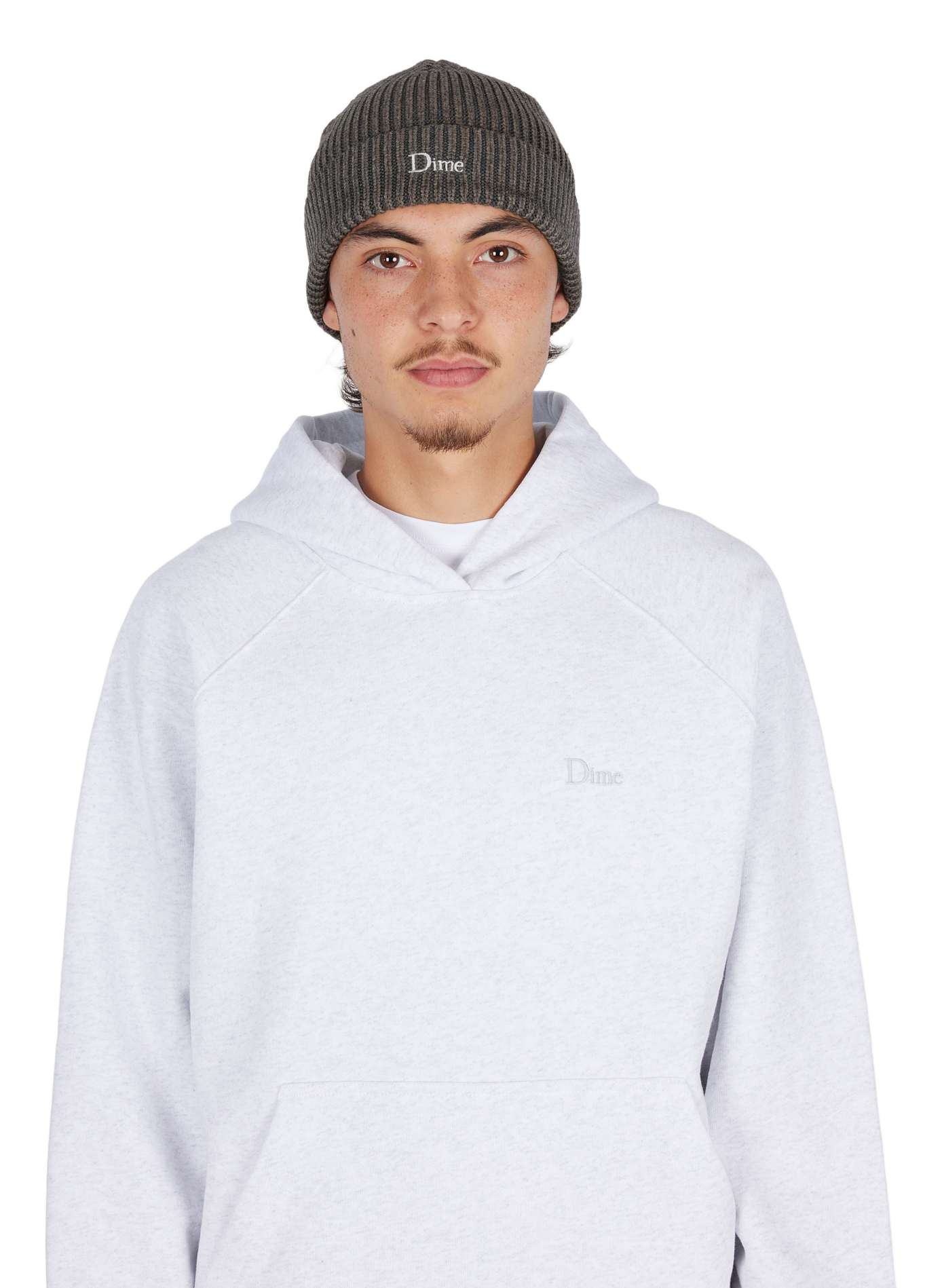 Cotton turn-up beanie DIME Grey