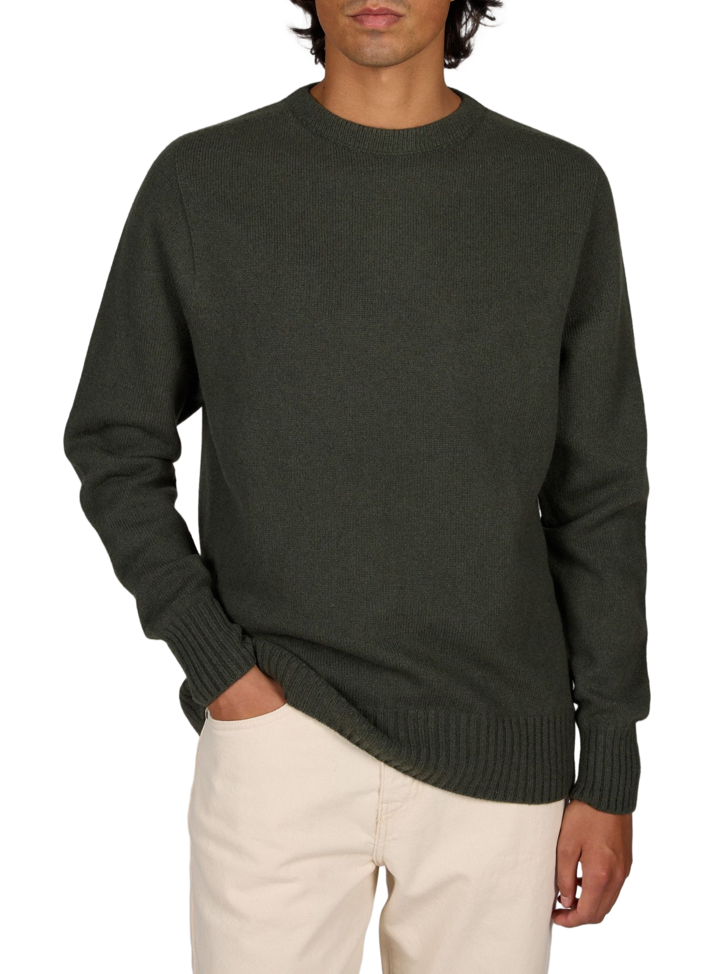 Pullover aus Merino- und Kaschmirwolle CÉZEMBRE Khaki