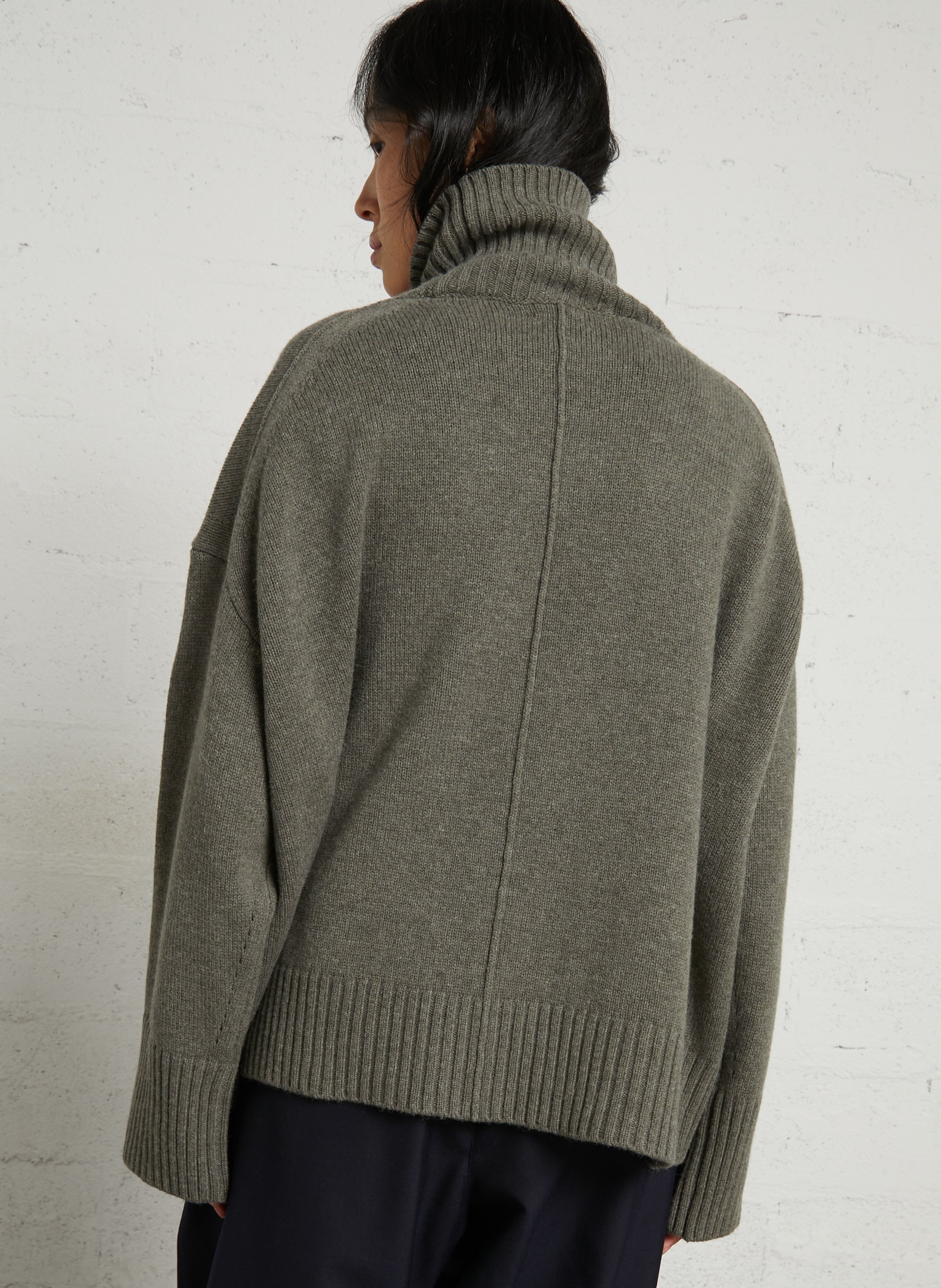 Pull col roulé oversize en laine william SOEUR Gris