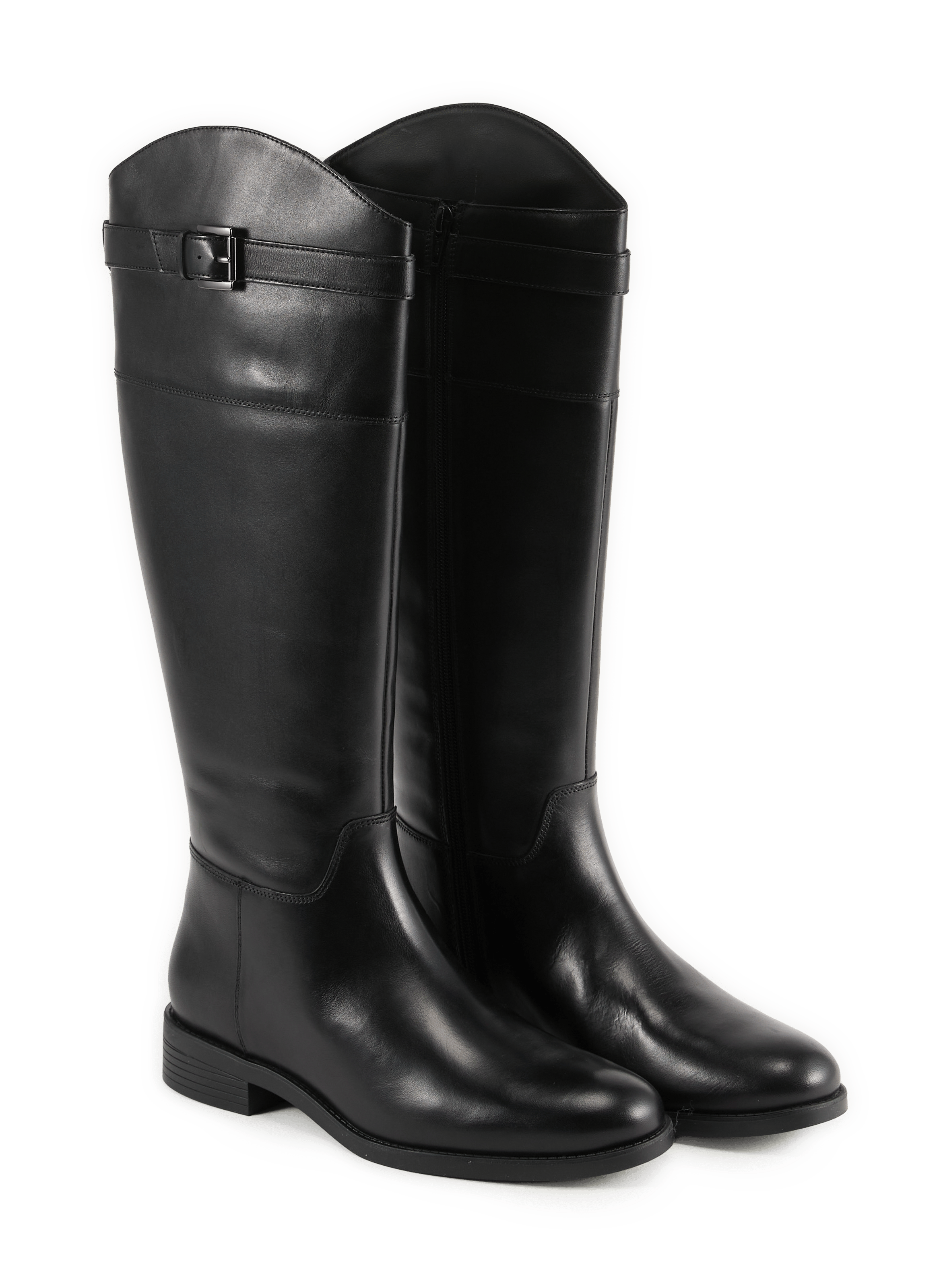 Esmeena leather zip boots GEOX Black