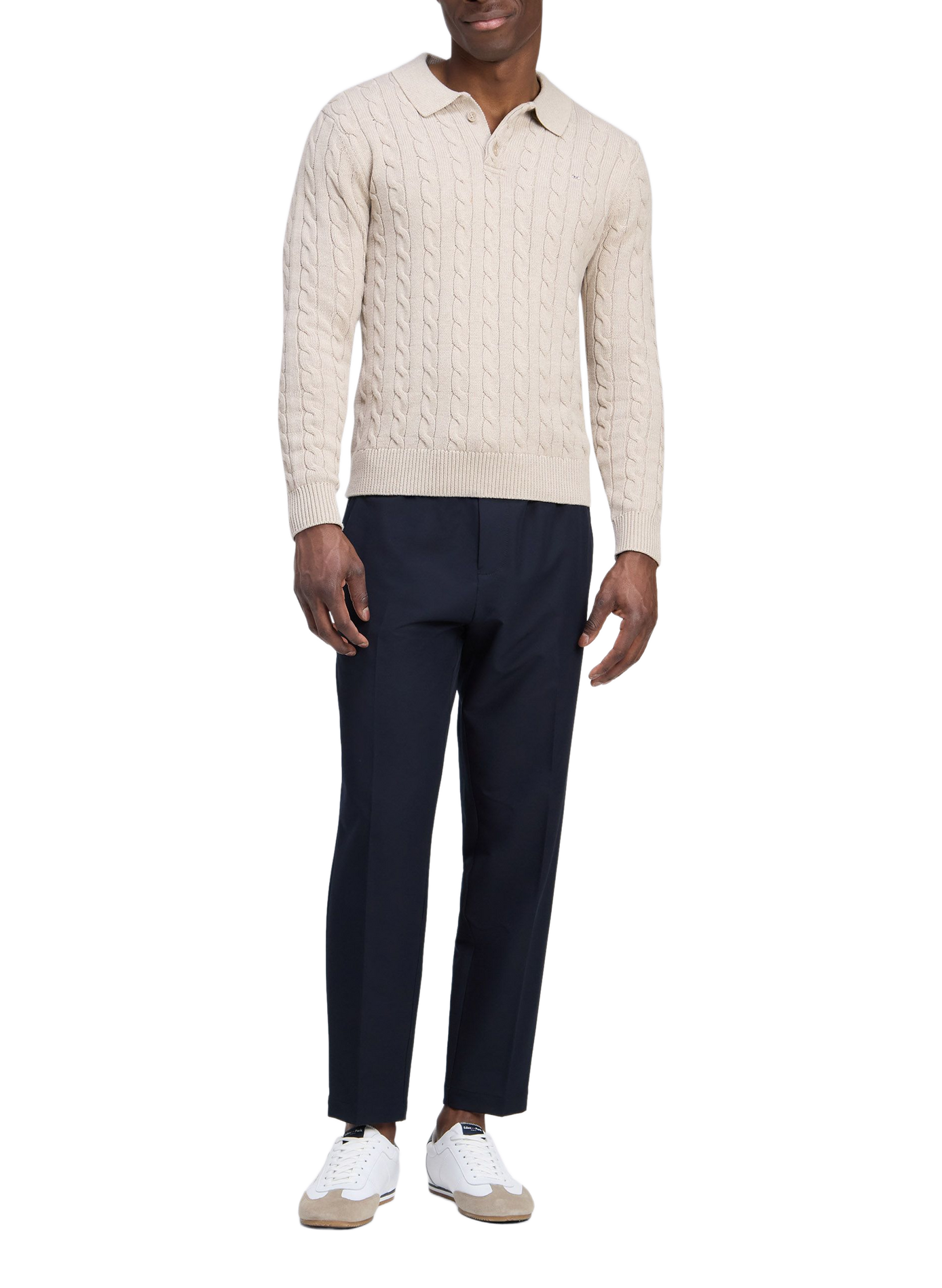 Pantalon slim à taille élastiquée EDEN PARK Blau