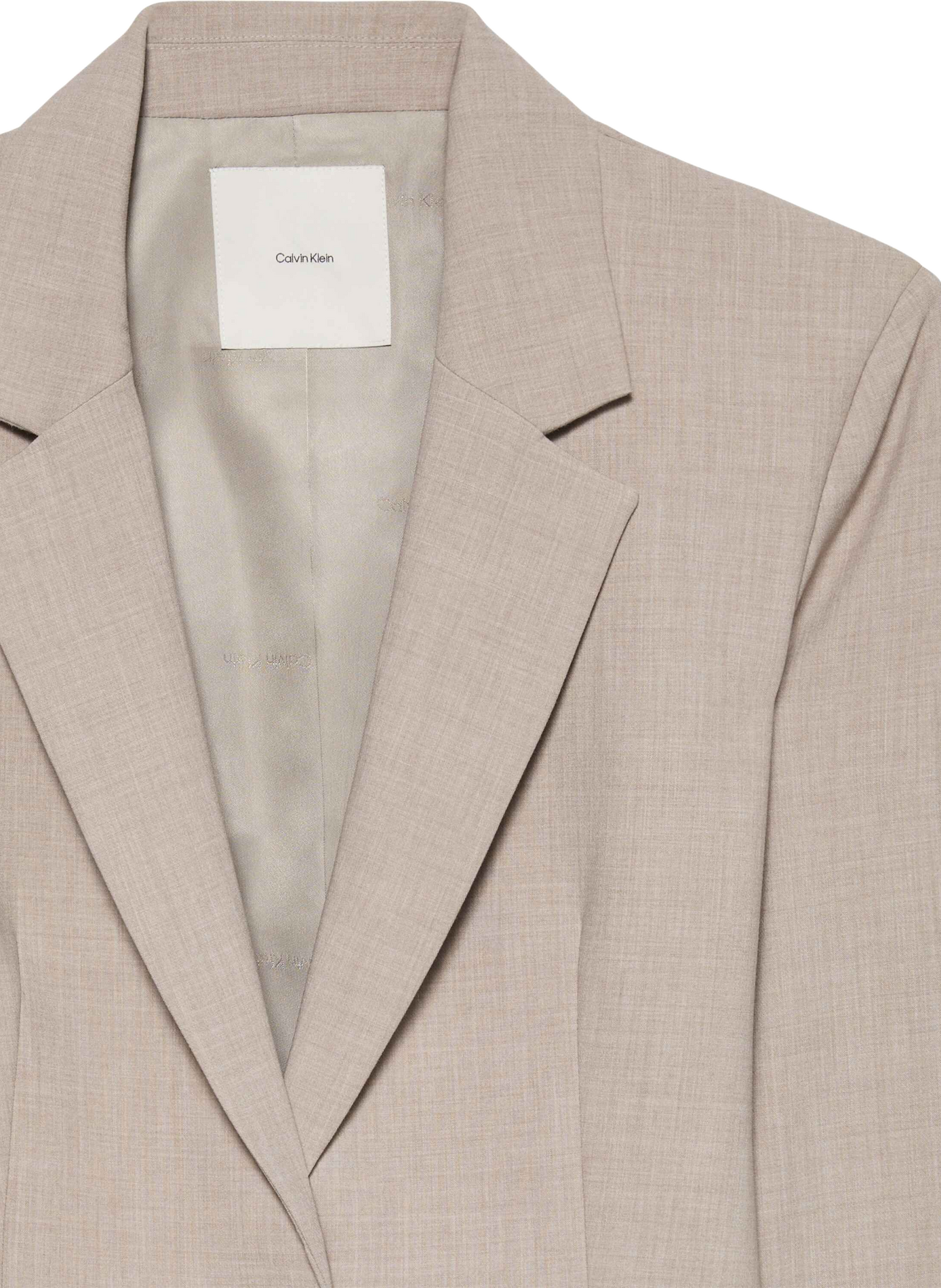 Gerader Blazer mit Reverskragen CALVIN KLEIN Beige