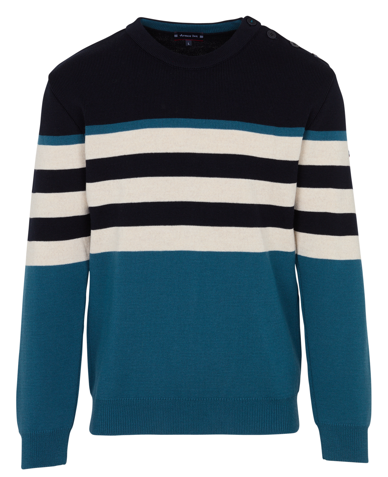 Pull rayé en laine mélangé ARMOR-LUX Bleu