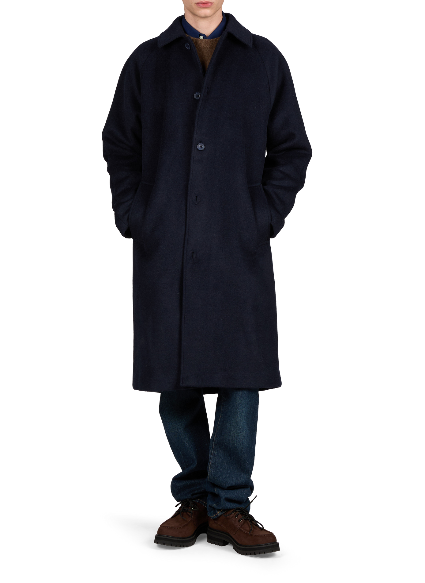 Oversized wool-blend coat FARAH Blue