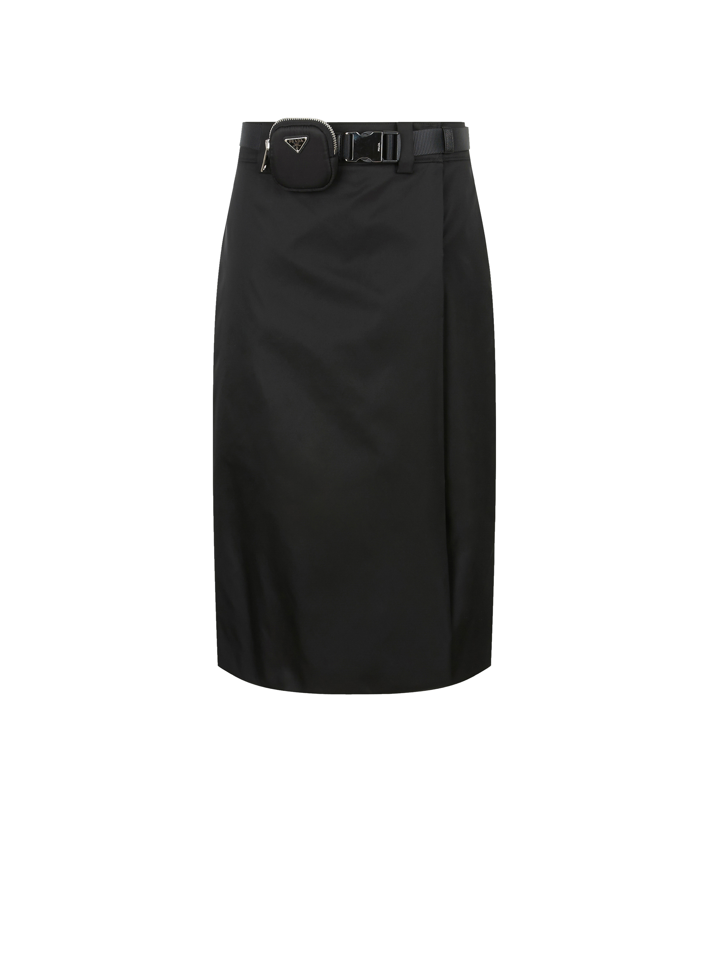 Jupe portefeuille ceinturée en nylon