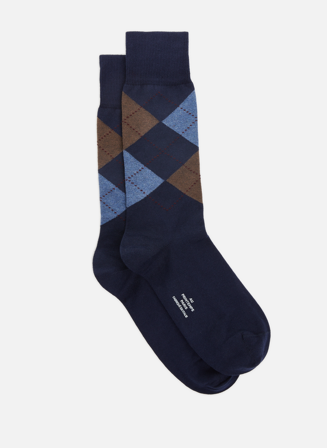Diamond mid-calf cotton-blend socks AU PRINTEMPS PARIS
