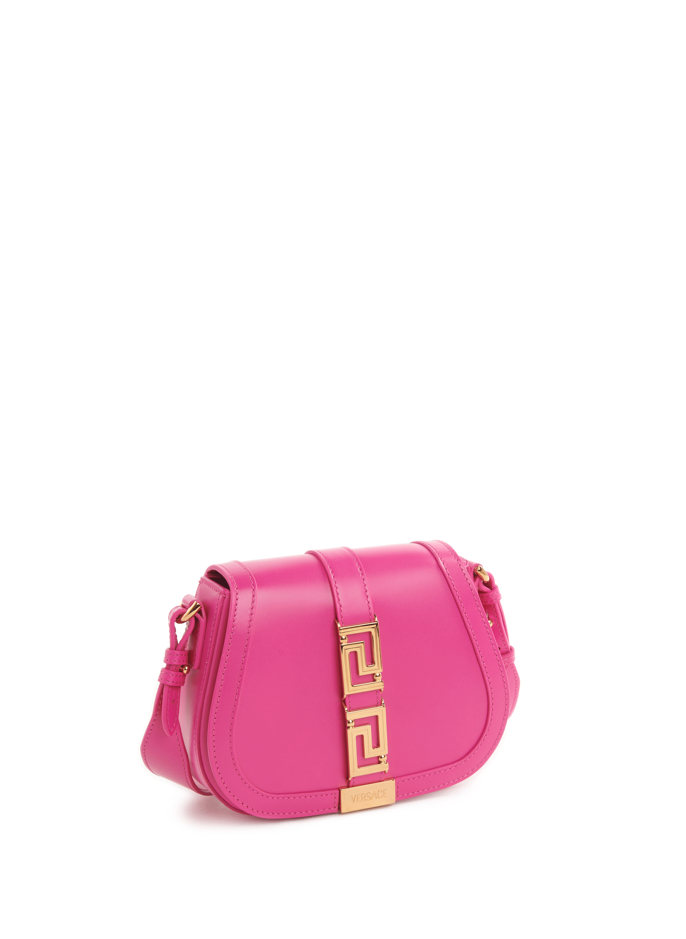 Petit sac porté épaule Greca en cuir