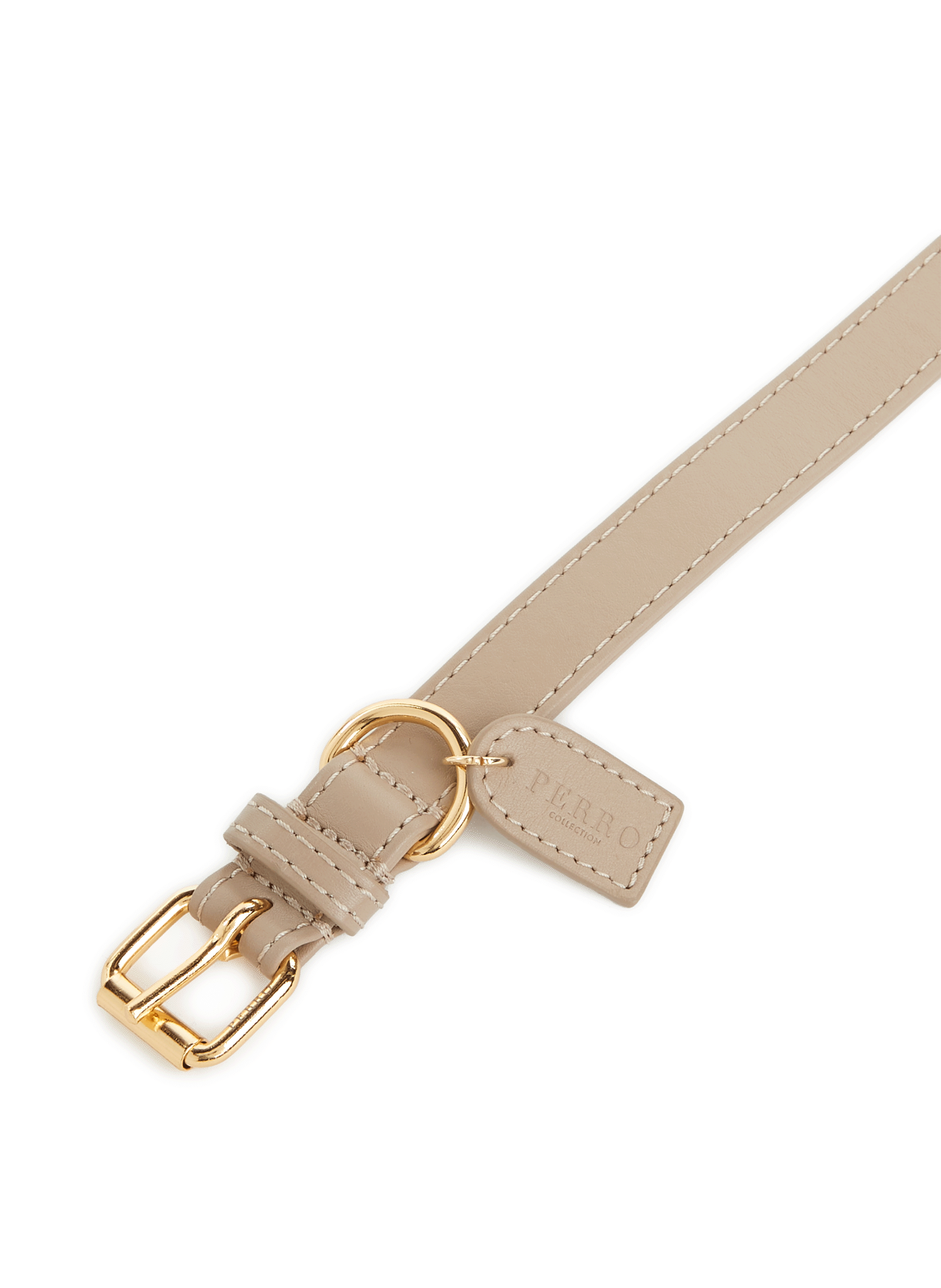 Leather necklace PERRO COLLECTION Beige