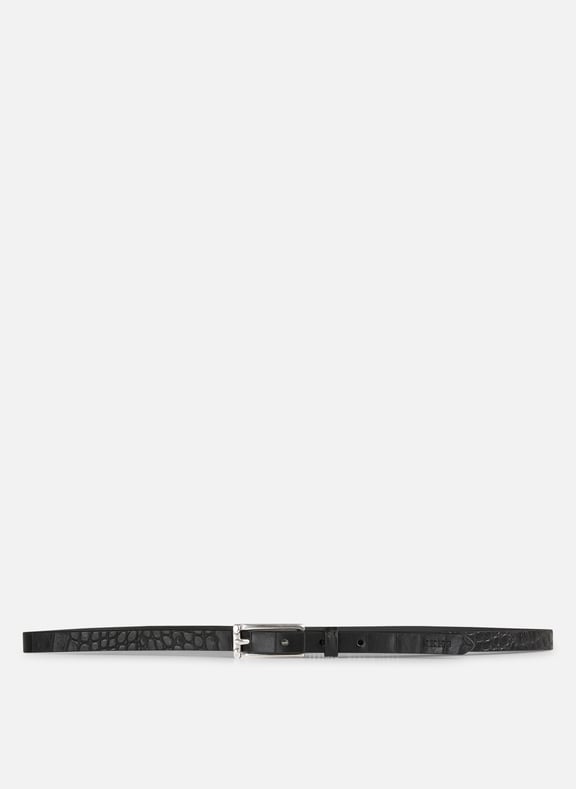 Ceinture fine en cuir Noir by IKKS IKKS Ceinture fine en cuir Noir