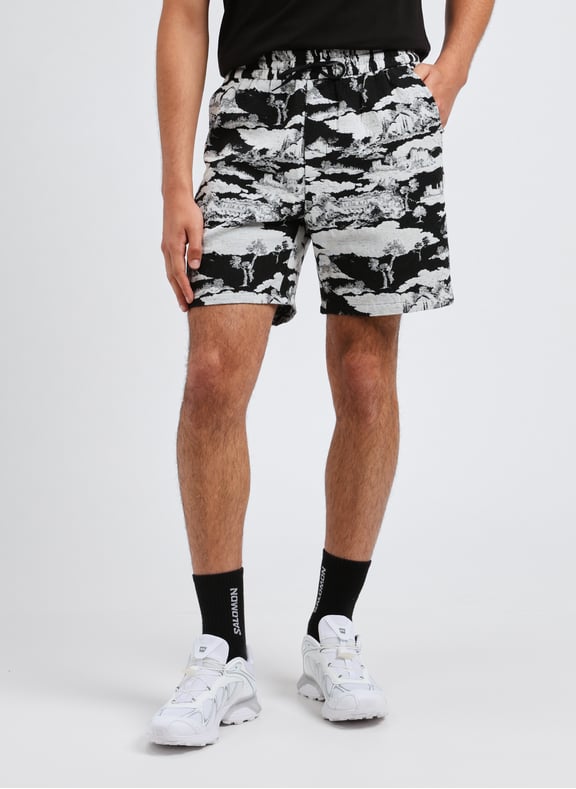 Patterned shorts Black by LES DEUX LES DEUX Patterned shorts Black