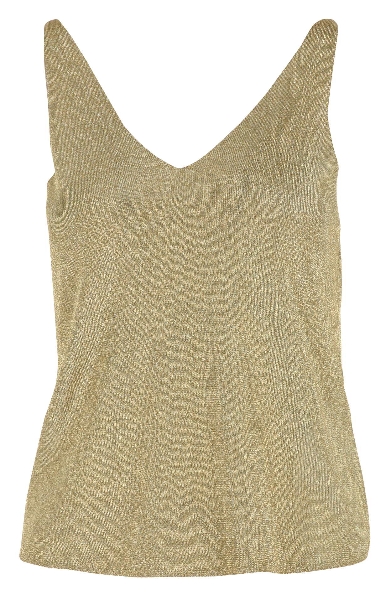 Top sans manches col v à paillettes zuani BA&SH Doré