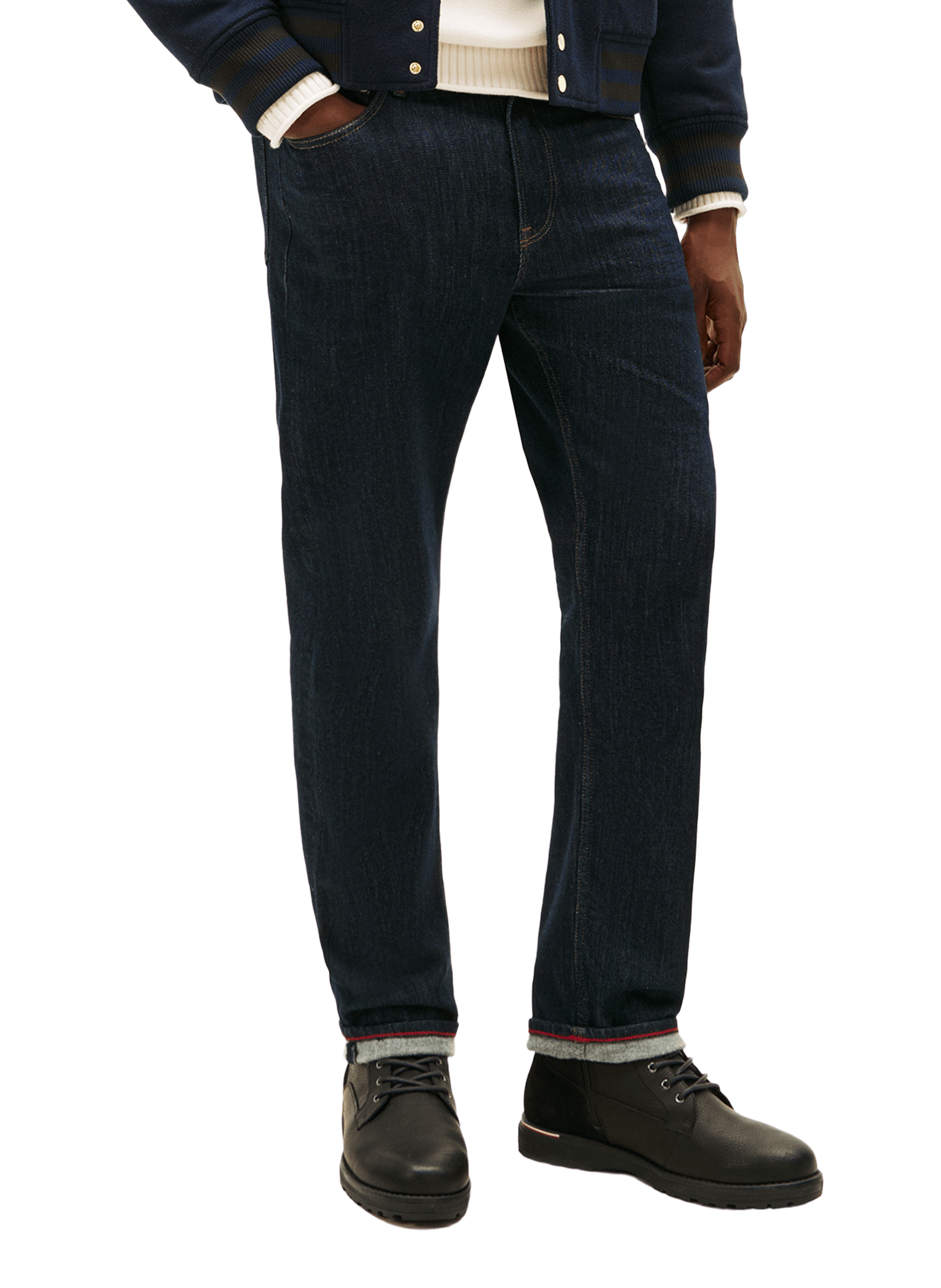 Lace-up leather boots TOMMY HILFIGER Black