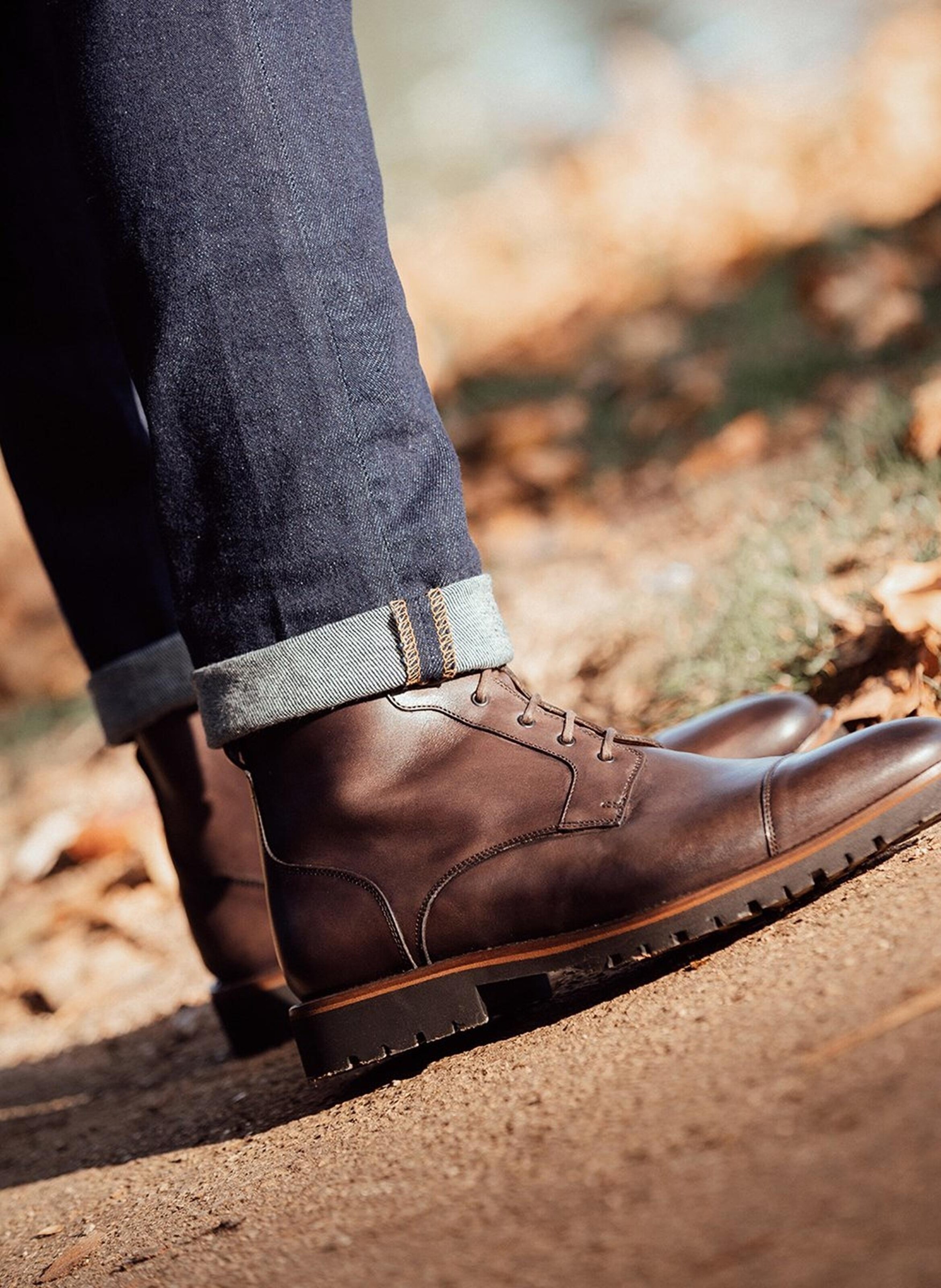 Bottines patiné powell FINSBURY Gris