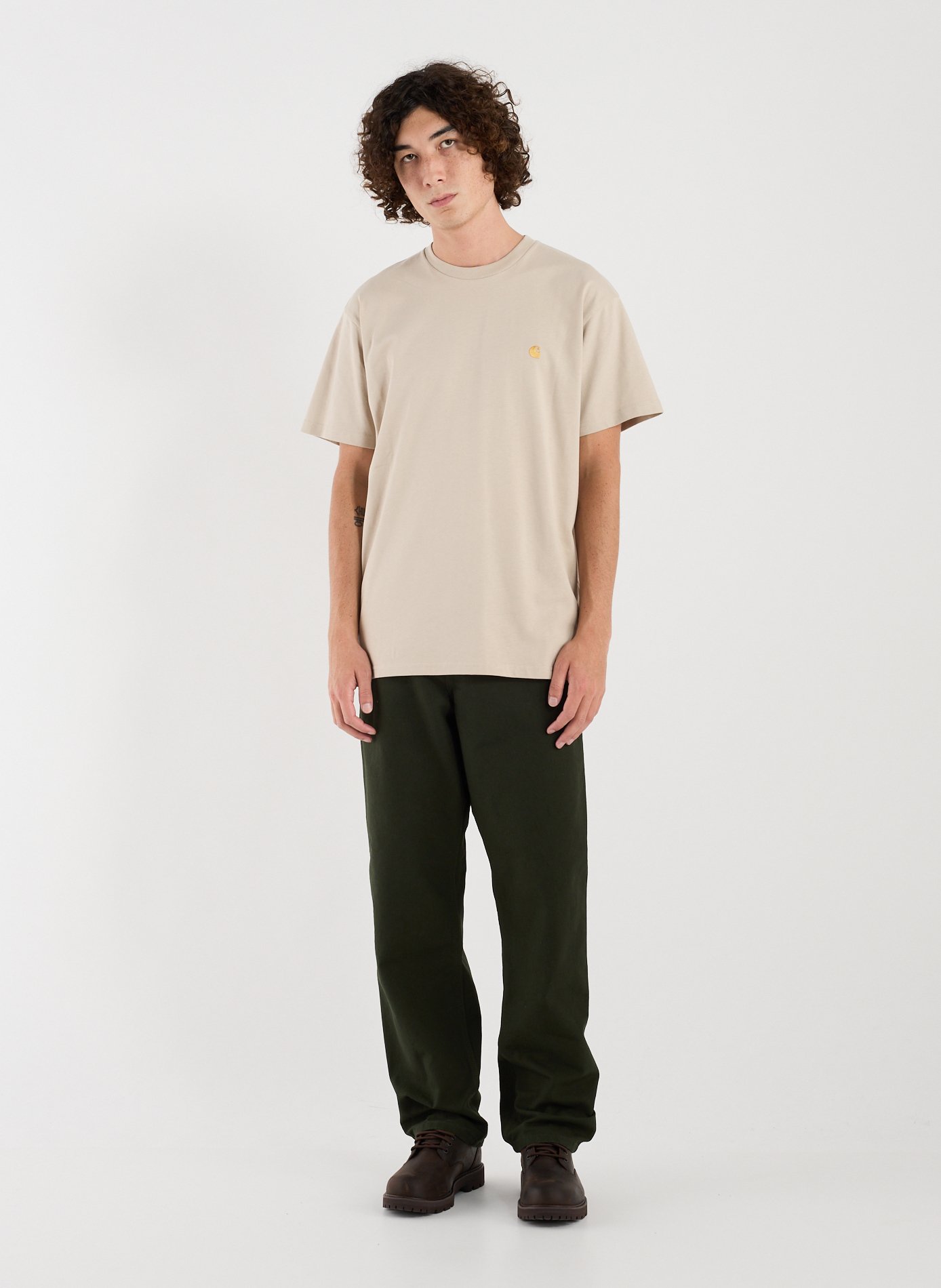 Straight-fit cotton T-shirt CARHARTT WIP Beige