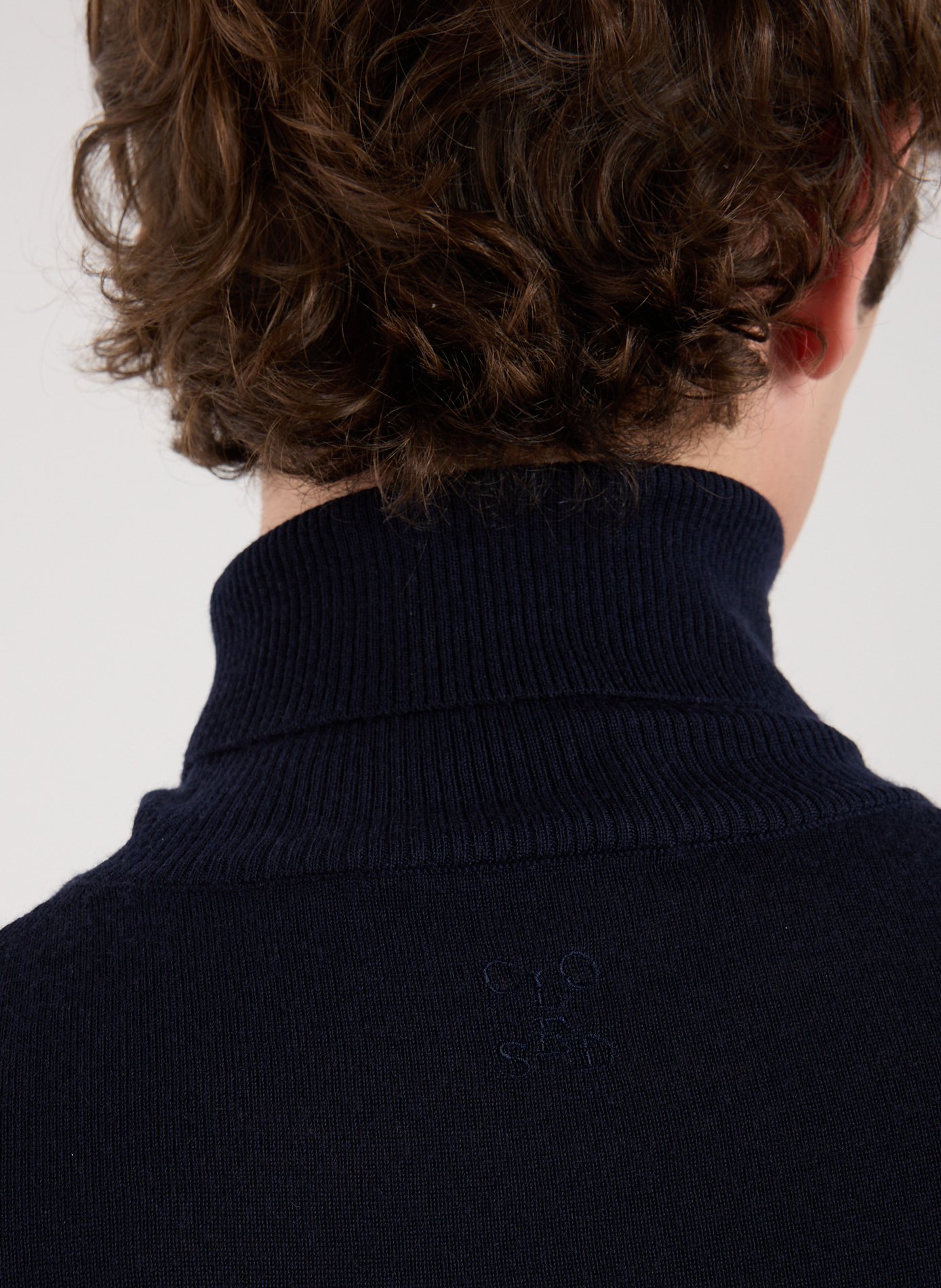 Pull col roulé en laine CLOSED Bleu