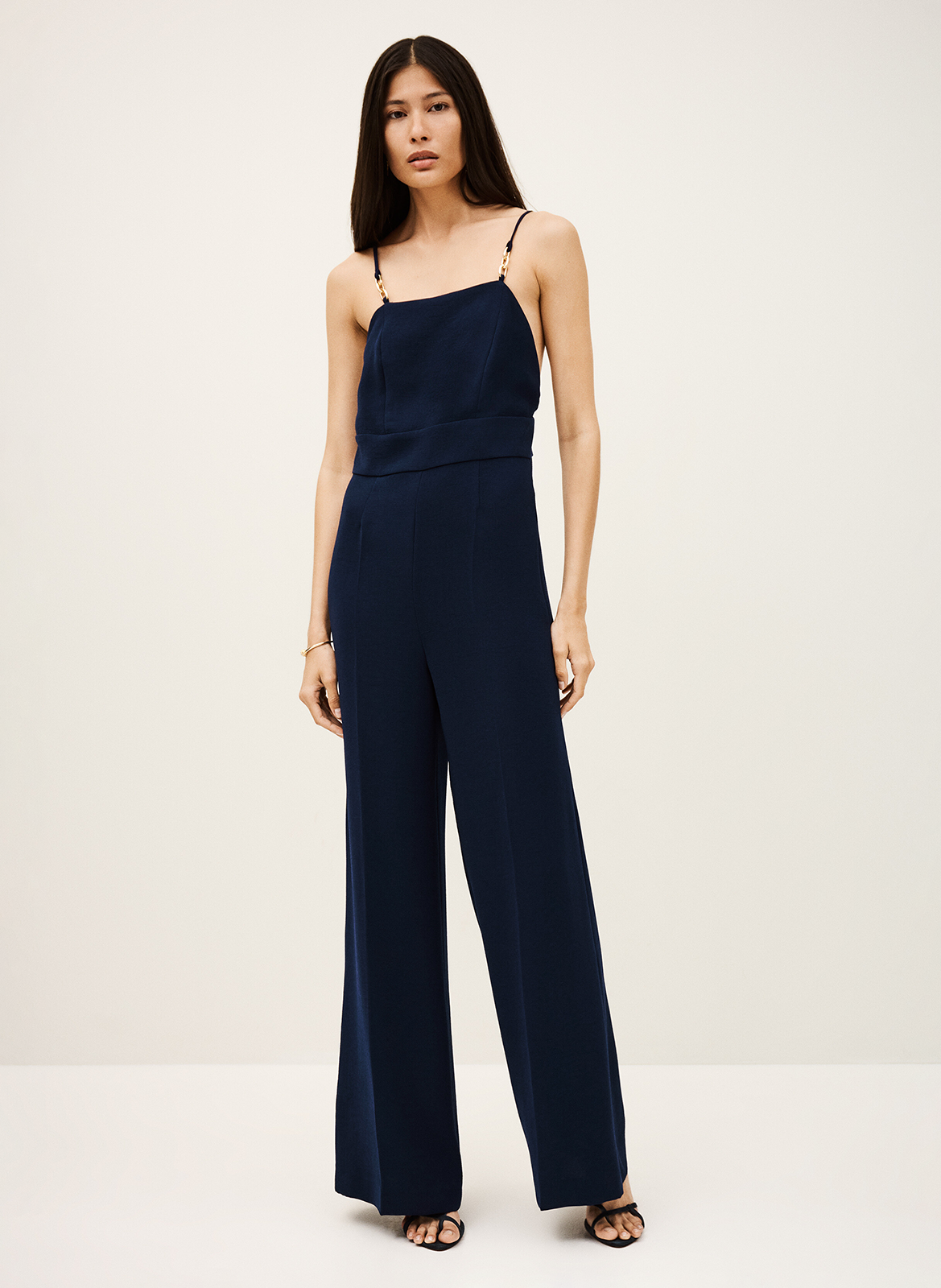 BA&SH Combinaison à bretelles dos nu clarisse Bleu