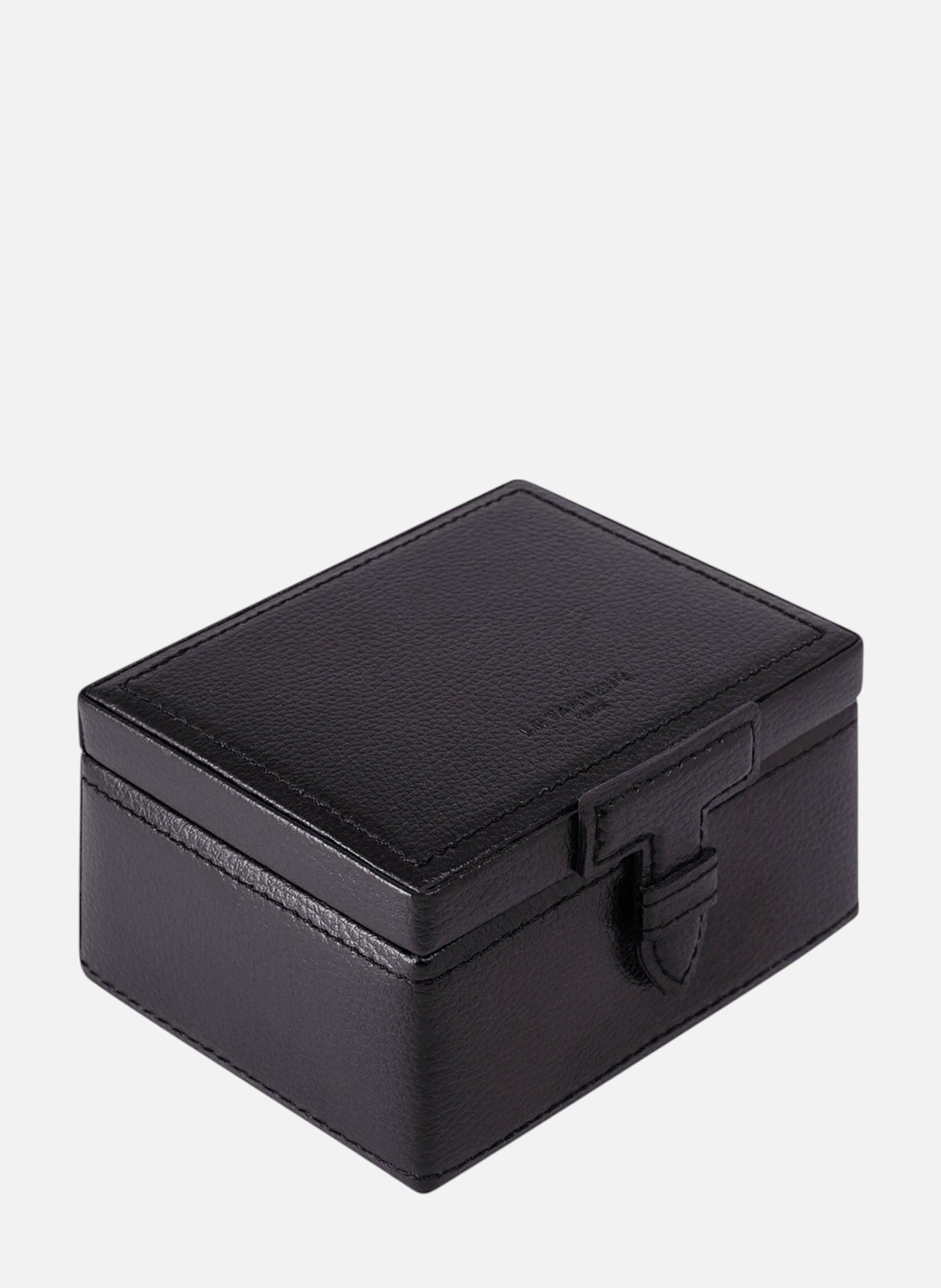 Coffret boutons de manchettes en cuir LE TANNEUR Noir