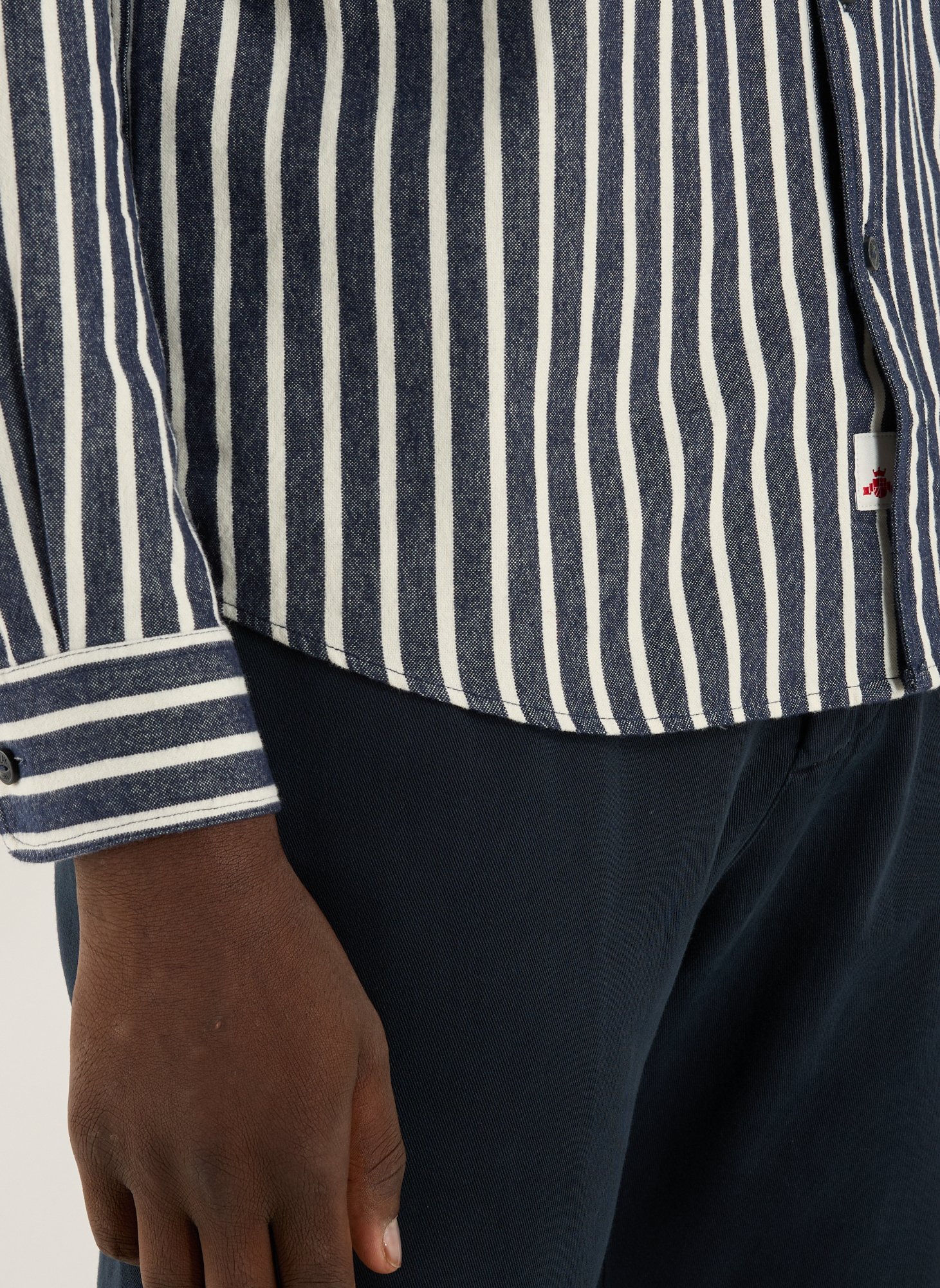 Chemise à rayures en coton REPLAY Bleu