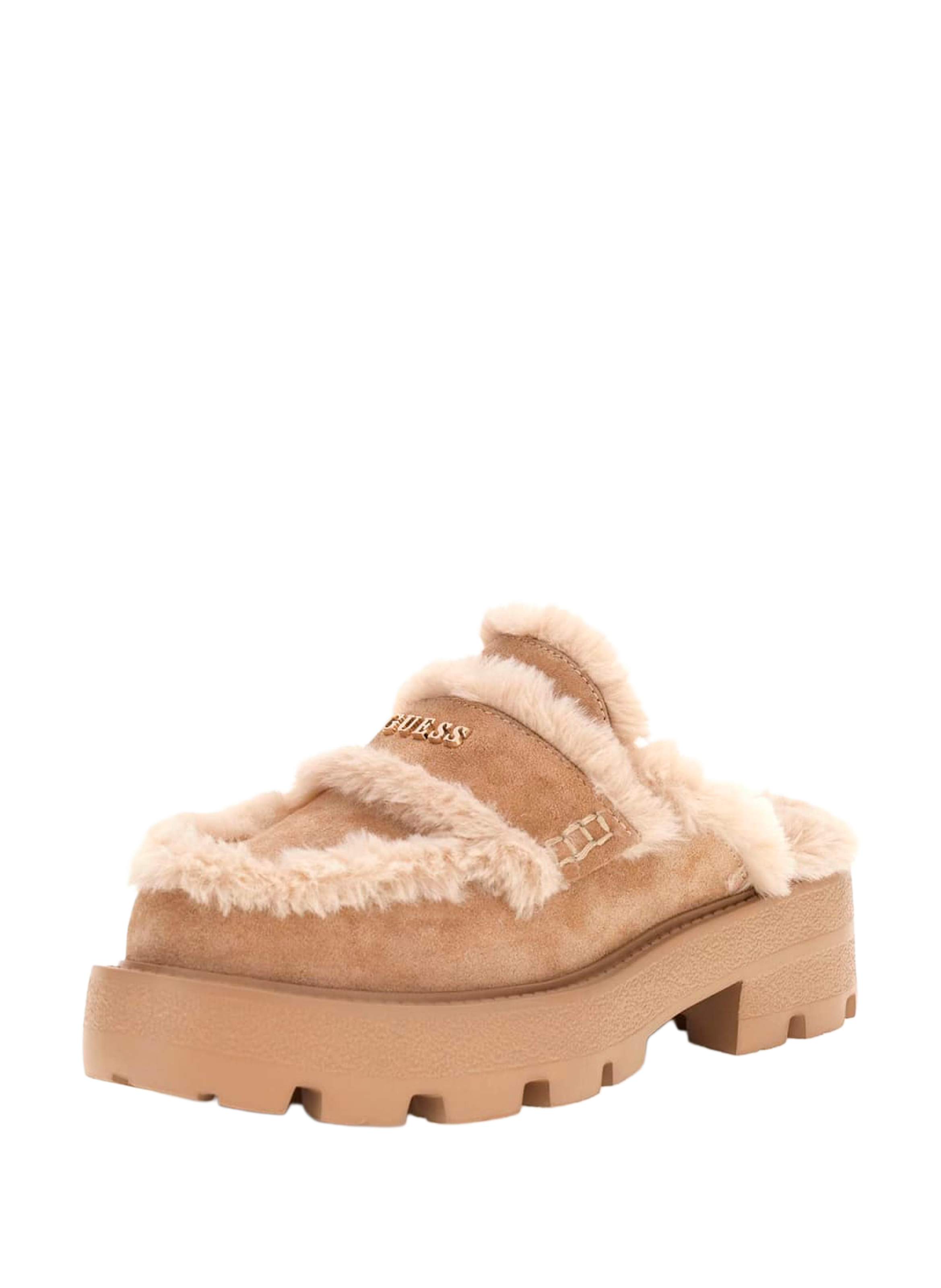 Yaneta mixed leather mules GUESS Brown