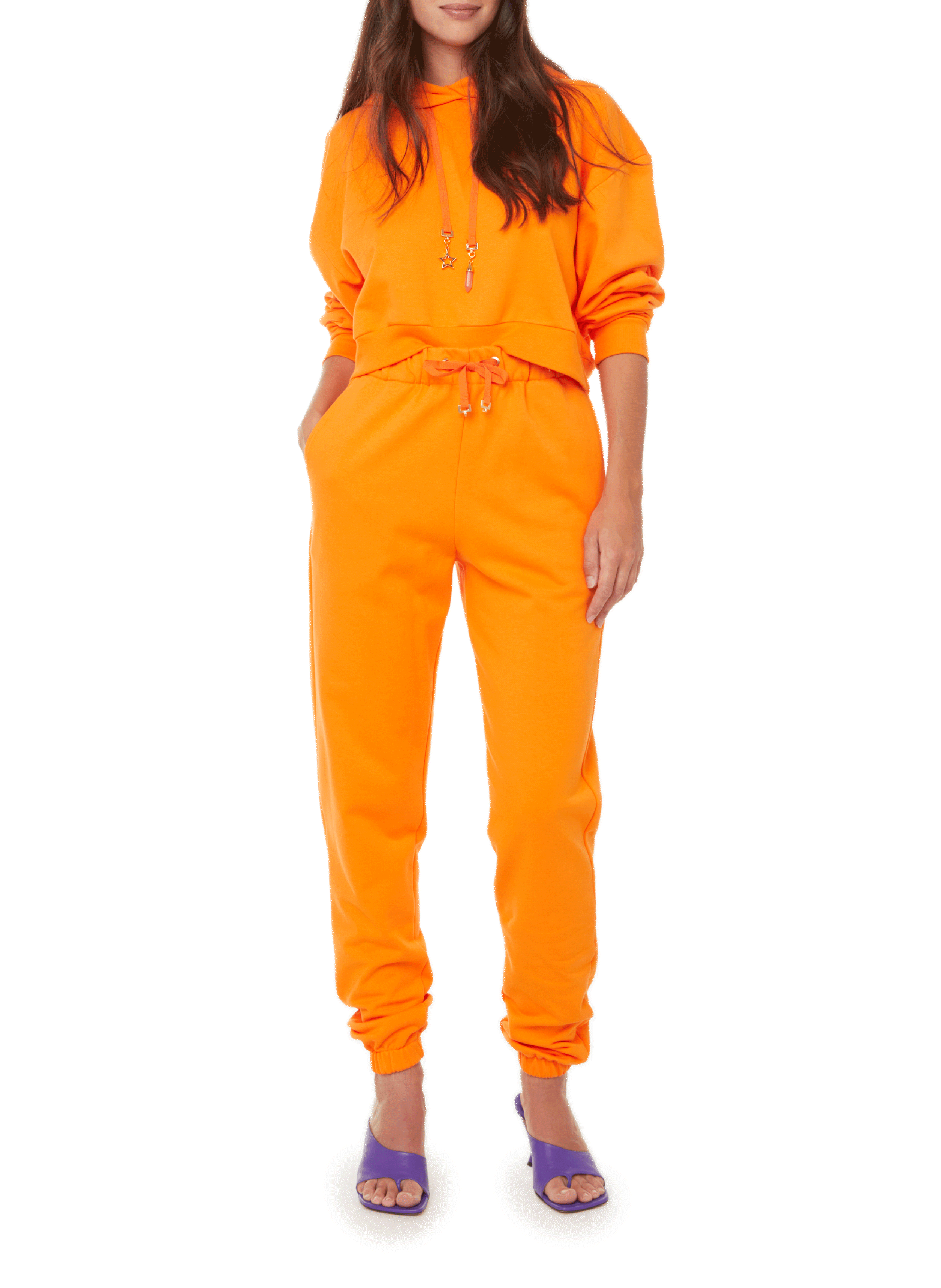 Pantalon de survêtement en coton THE SOCIAL SUNDAY Orange