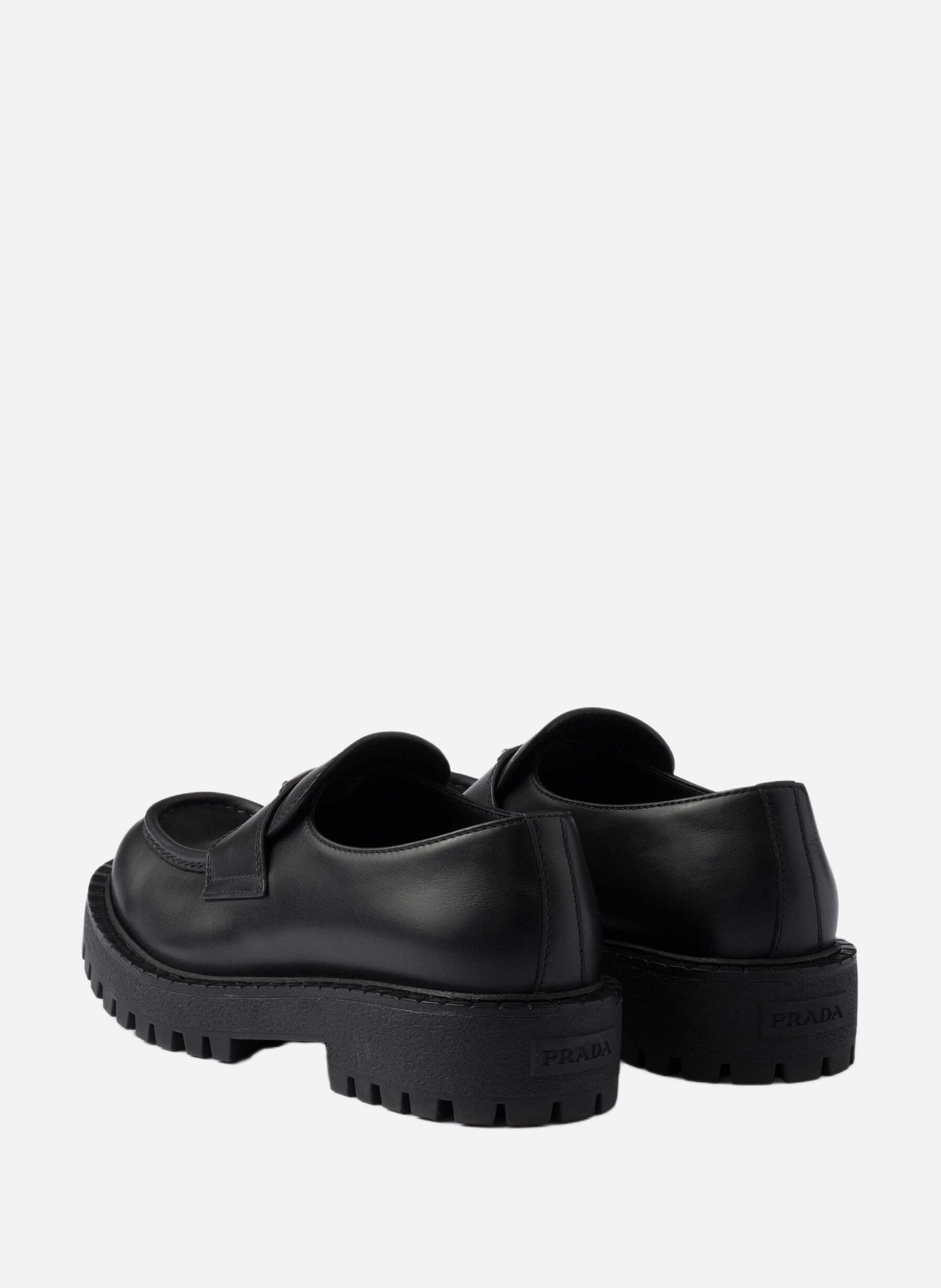 Mocassins en cuir PRADA Noir