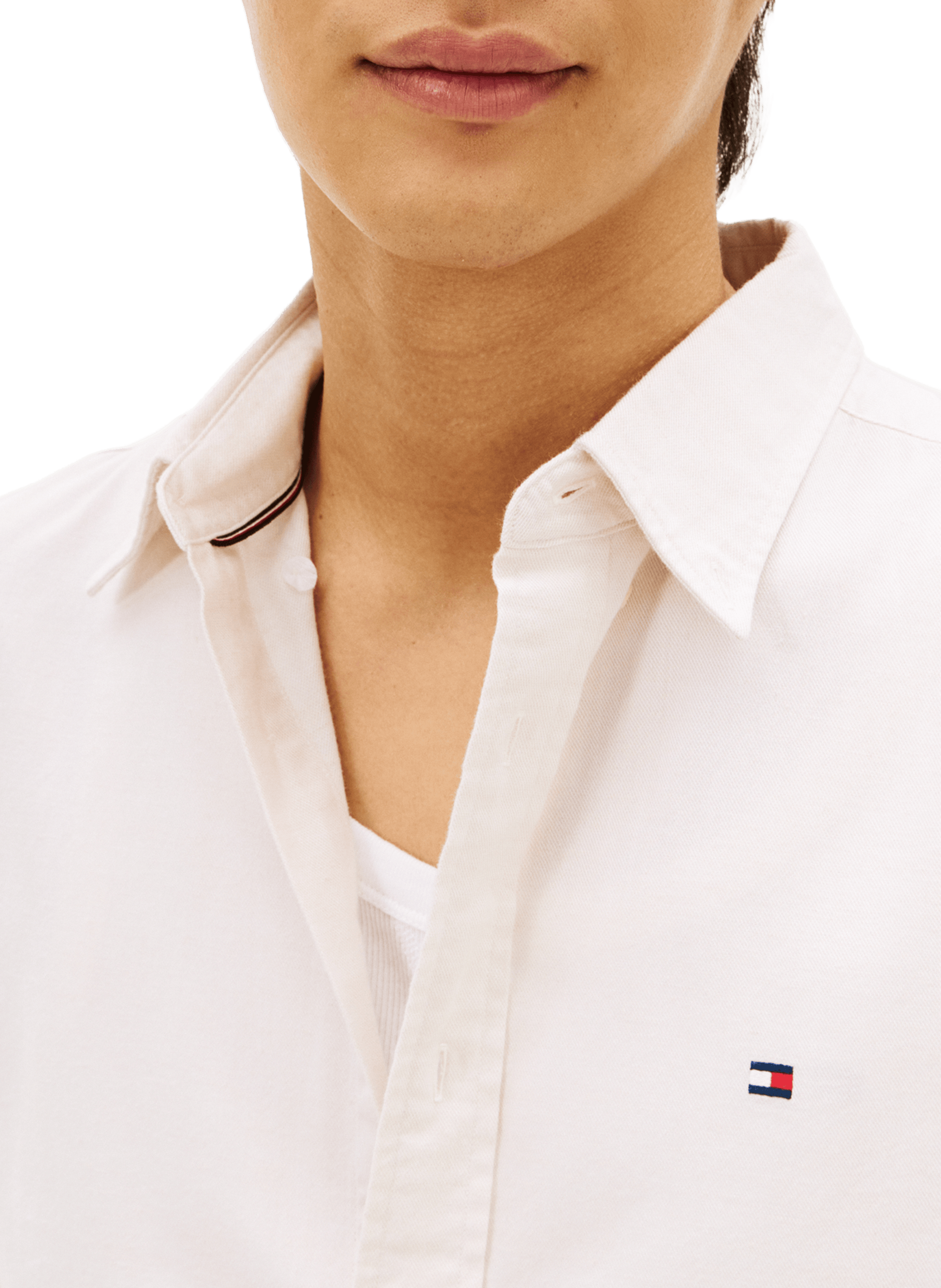 Classic shirt in cotton and linen TOMMY HILFIGER Beige
