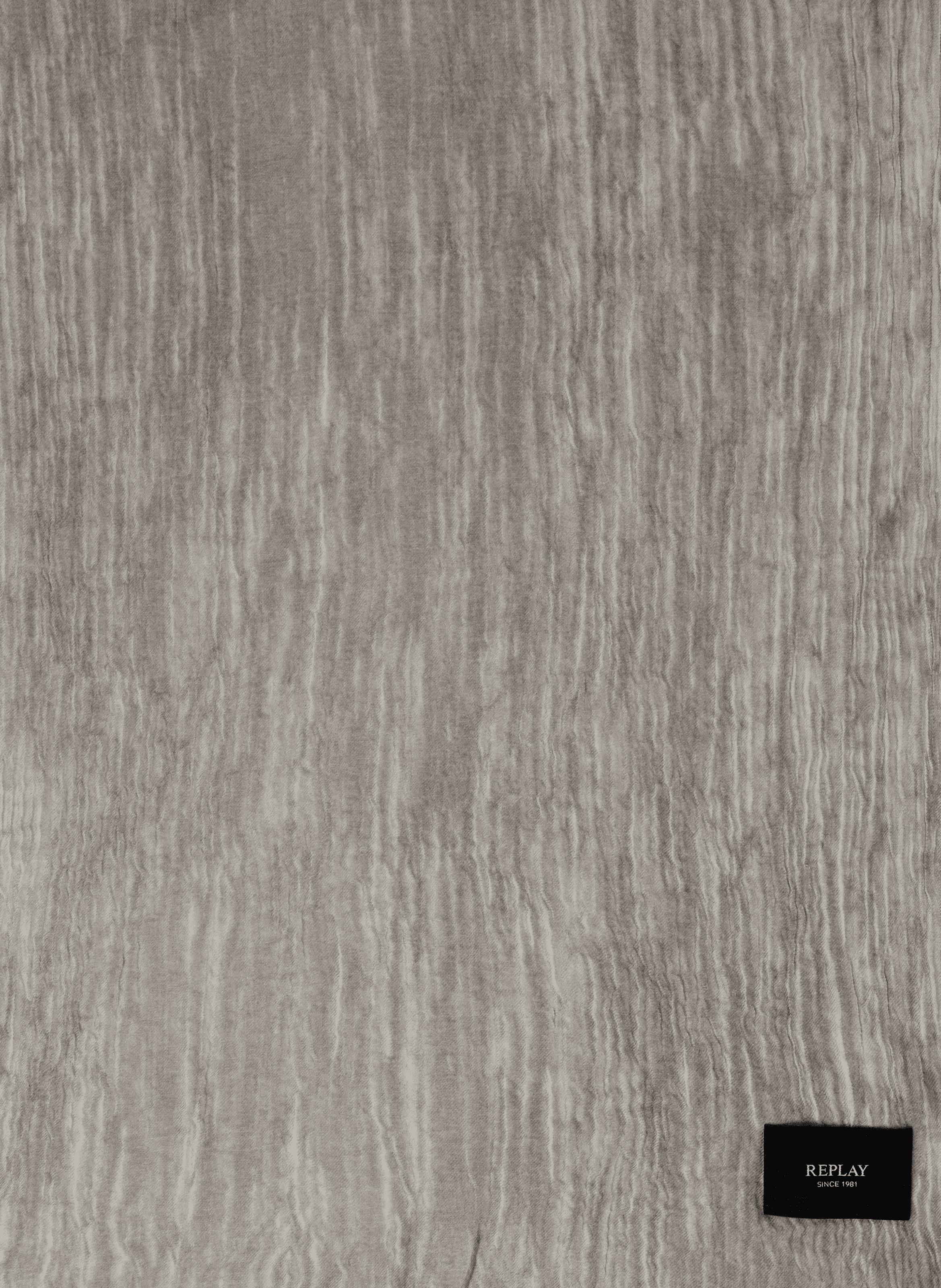 Echarpe plissée à franges REPLAY Noir