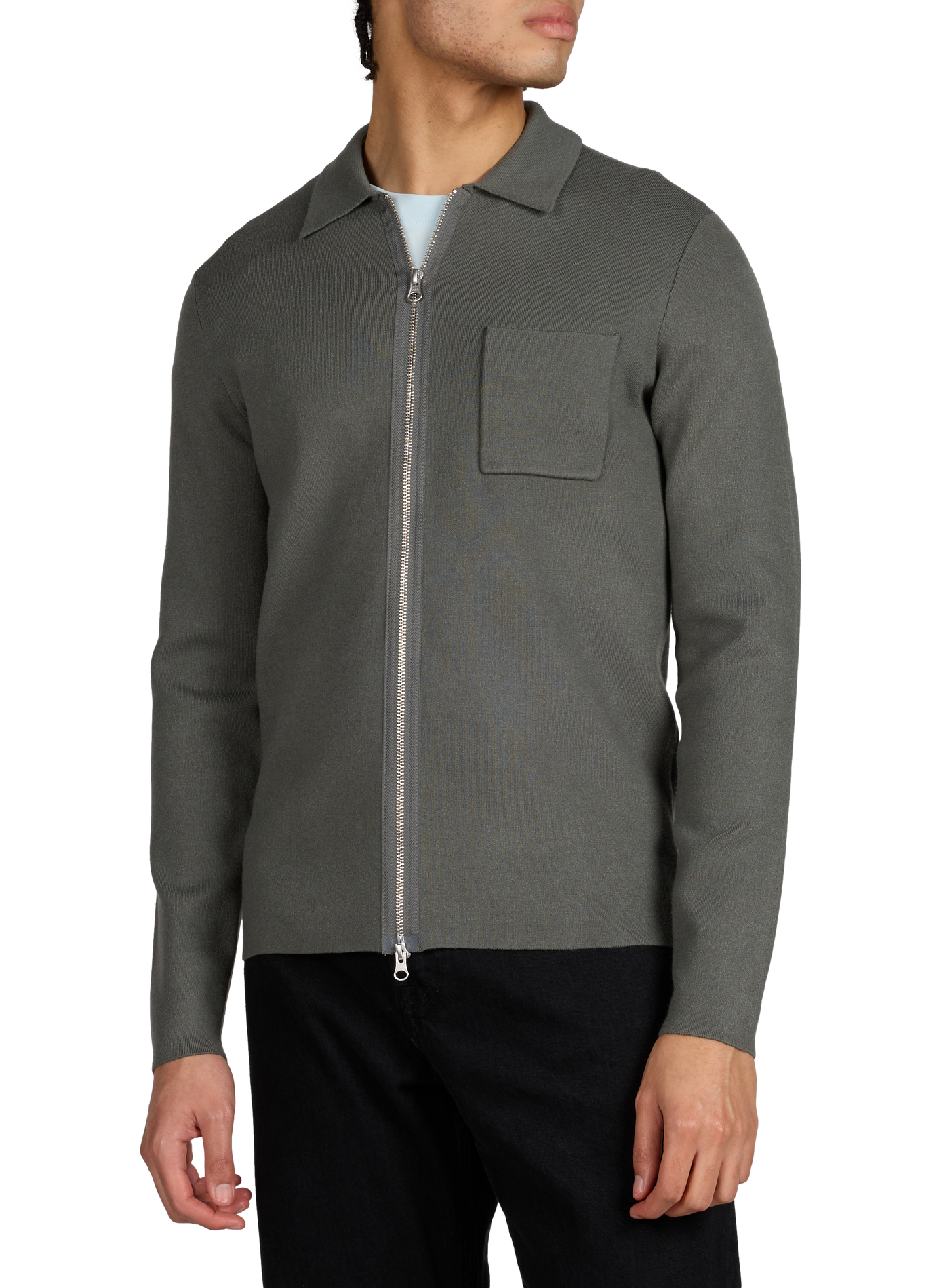 Pull polo droit SAMSOE SAMSOE Gris