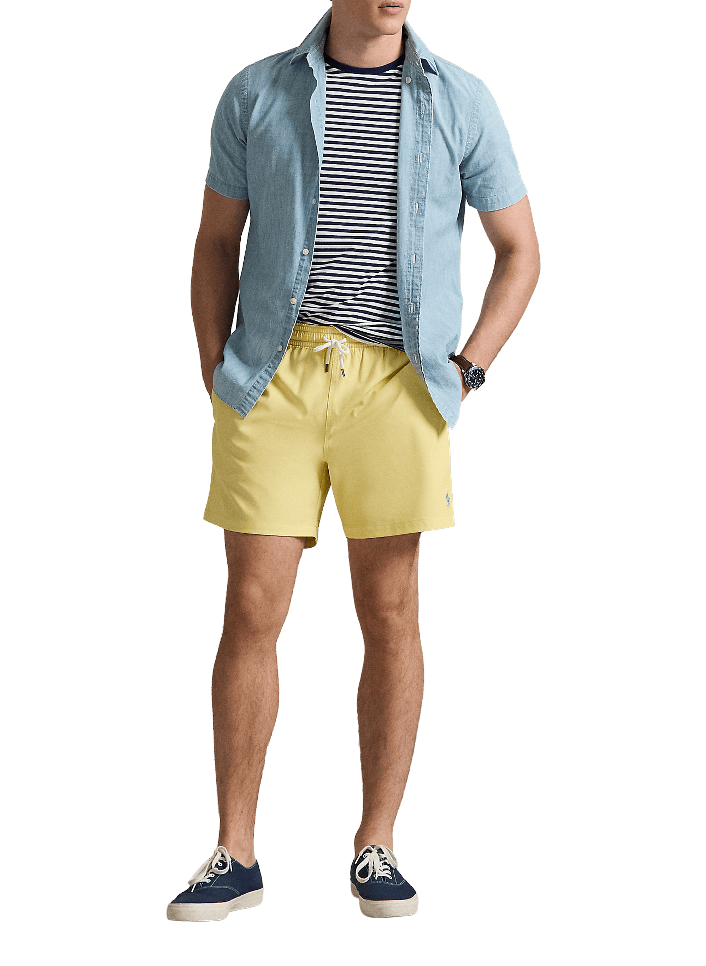 Short de bain uni POLO RALPH LAUREN Jaune