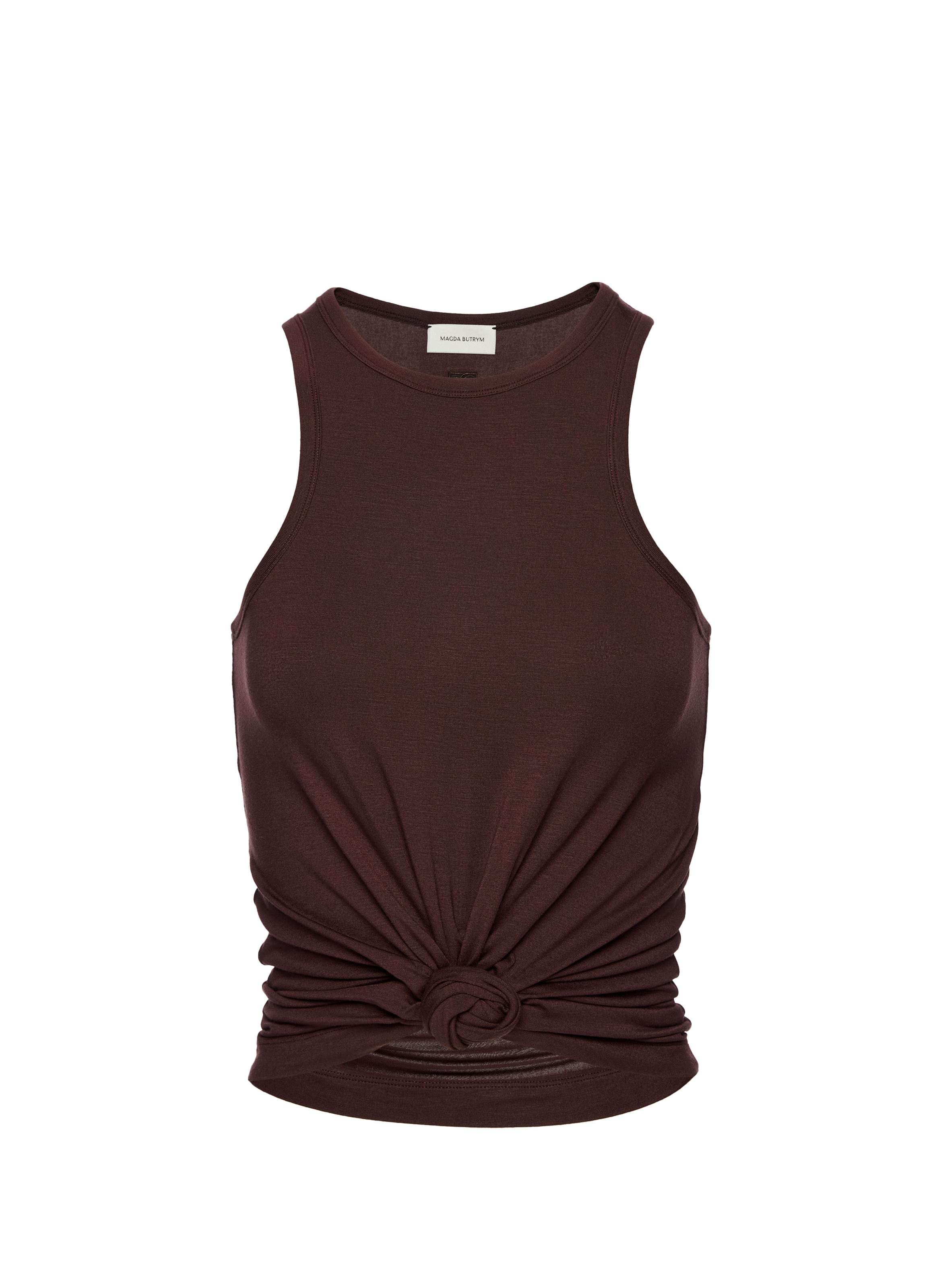 Tanktop mit Baumwollschleife MAGDA BUTRYM Braun