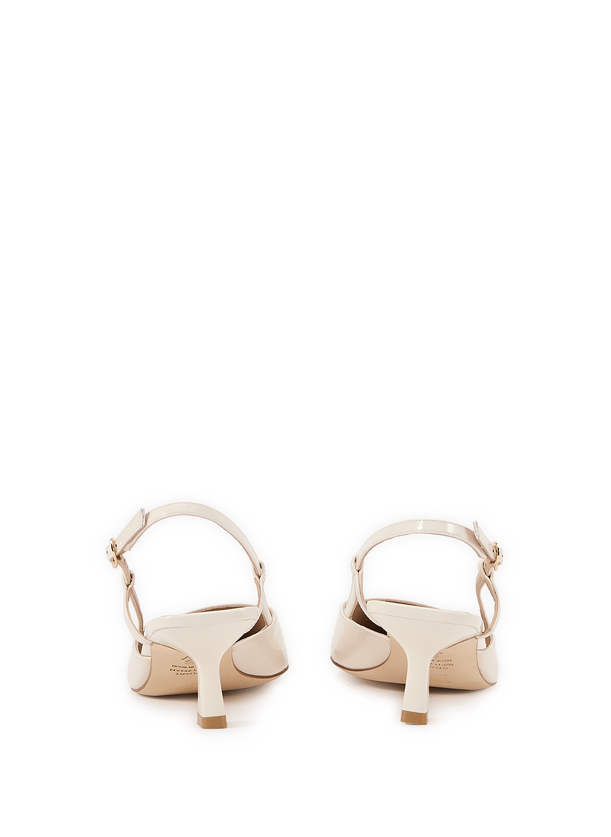 Slingback Vinnie 50 in patent leather Beige