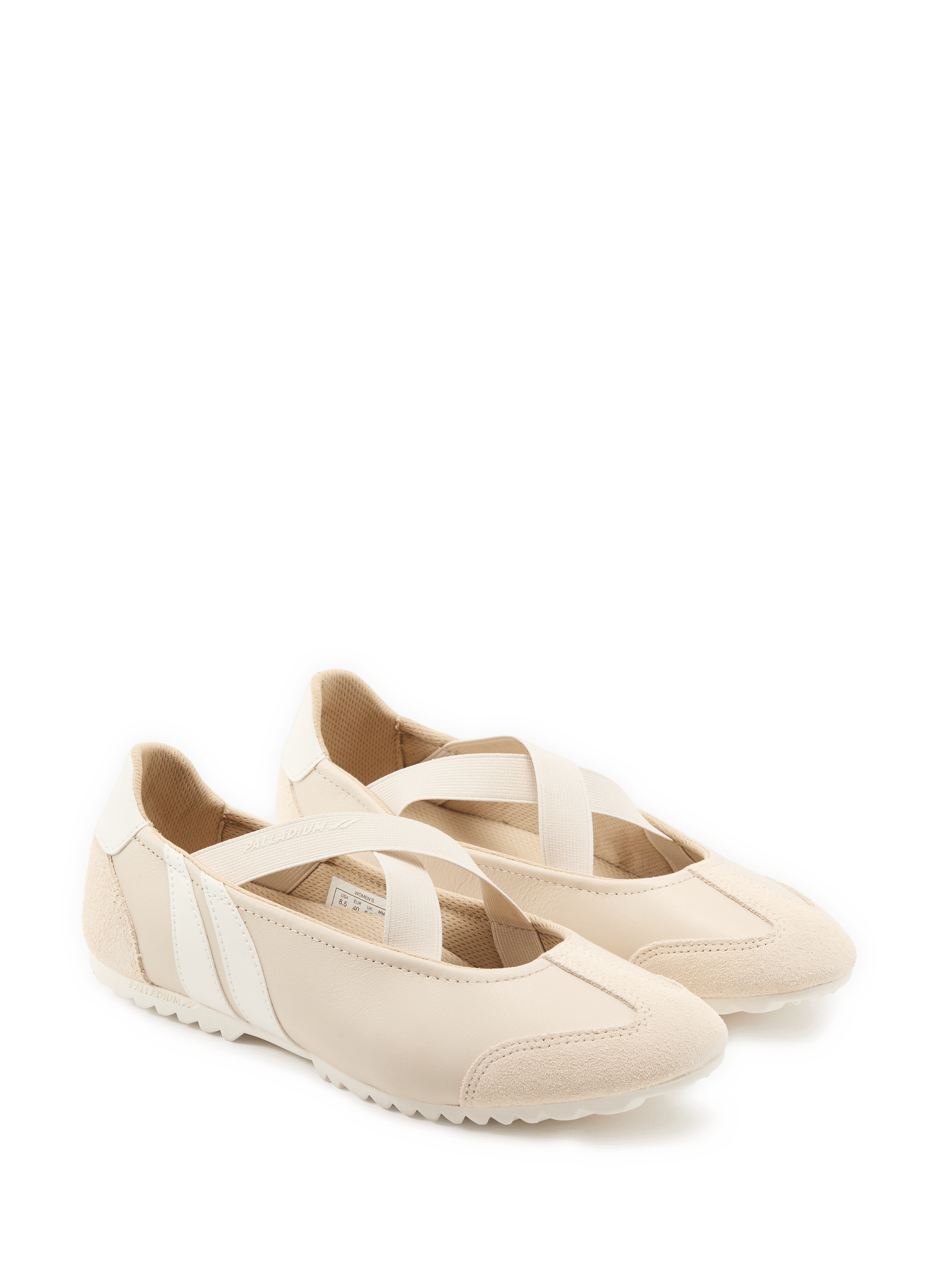 Ballerines bi-matière  en cuir mélangé PALLADIUM Multicolore