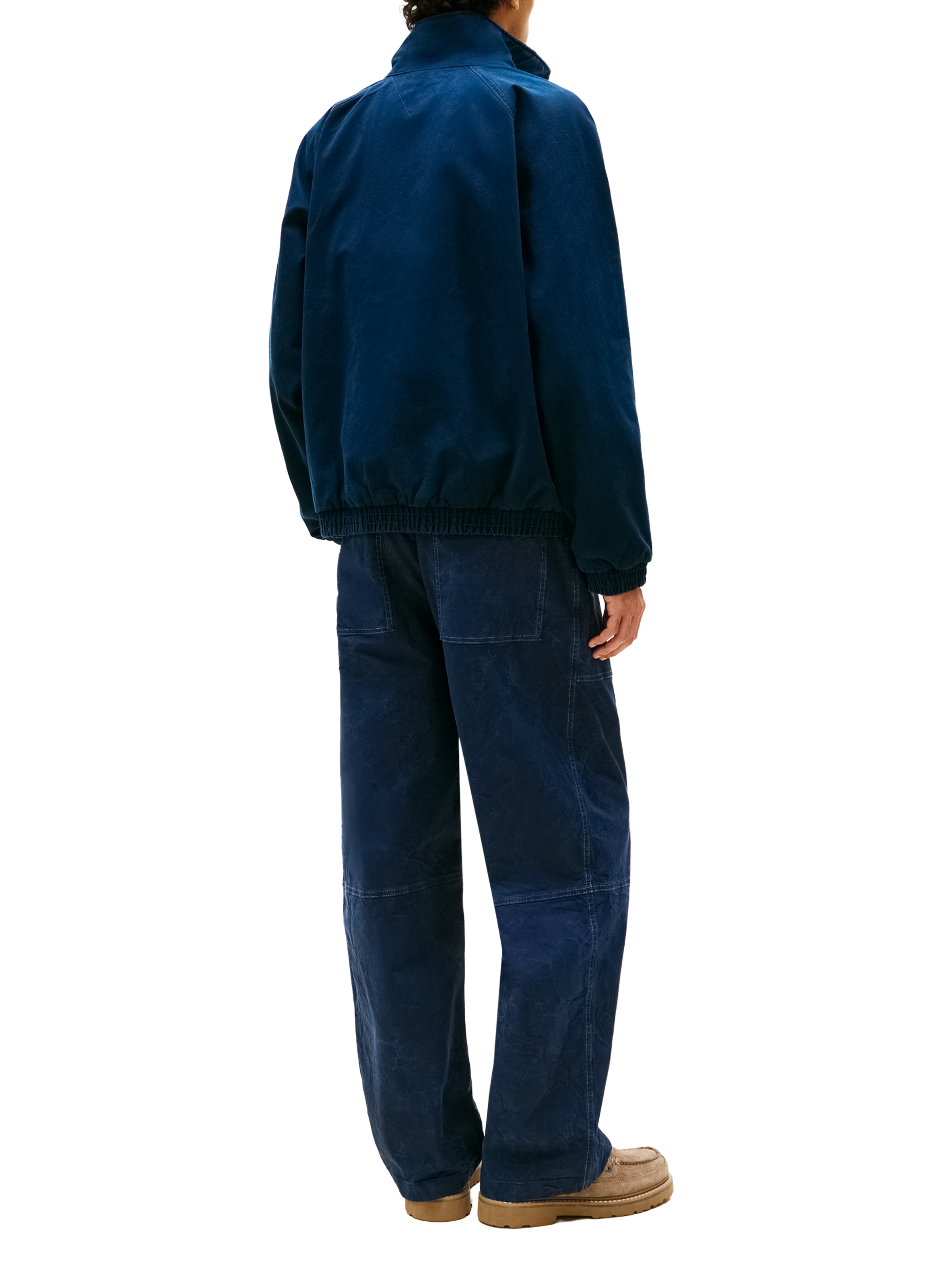 High-neck cotton jacket TOMMY HILFIGER Blue