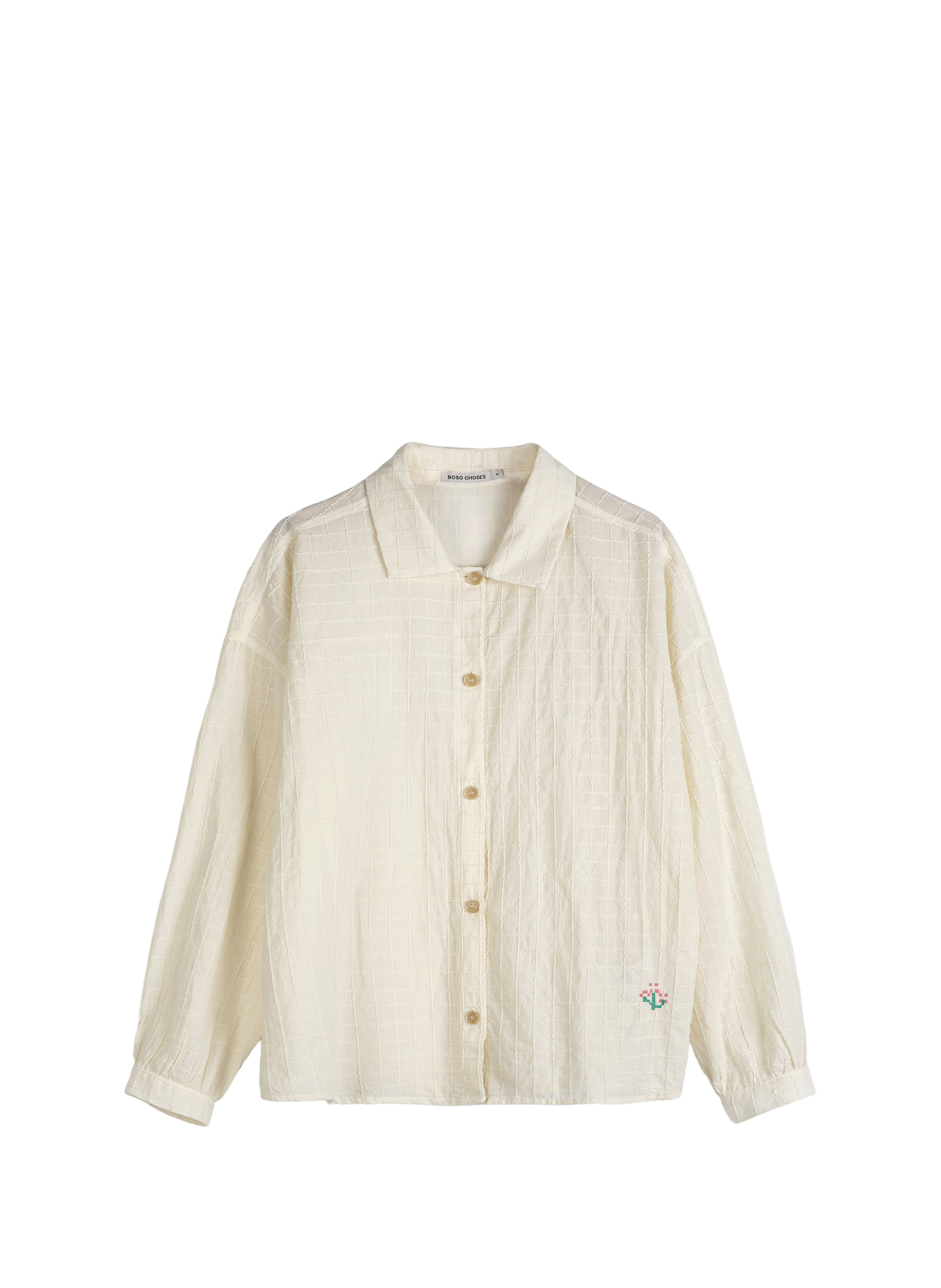 Blouse à carreaux avec broderie BOBO CHOSES Beige
