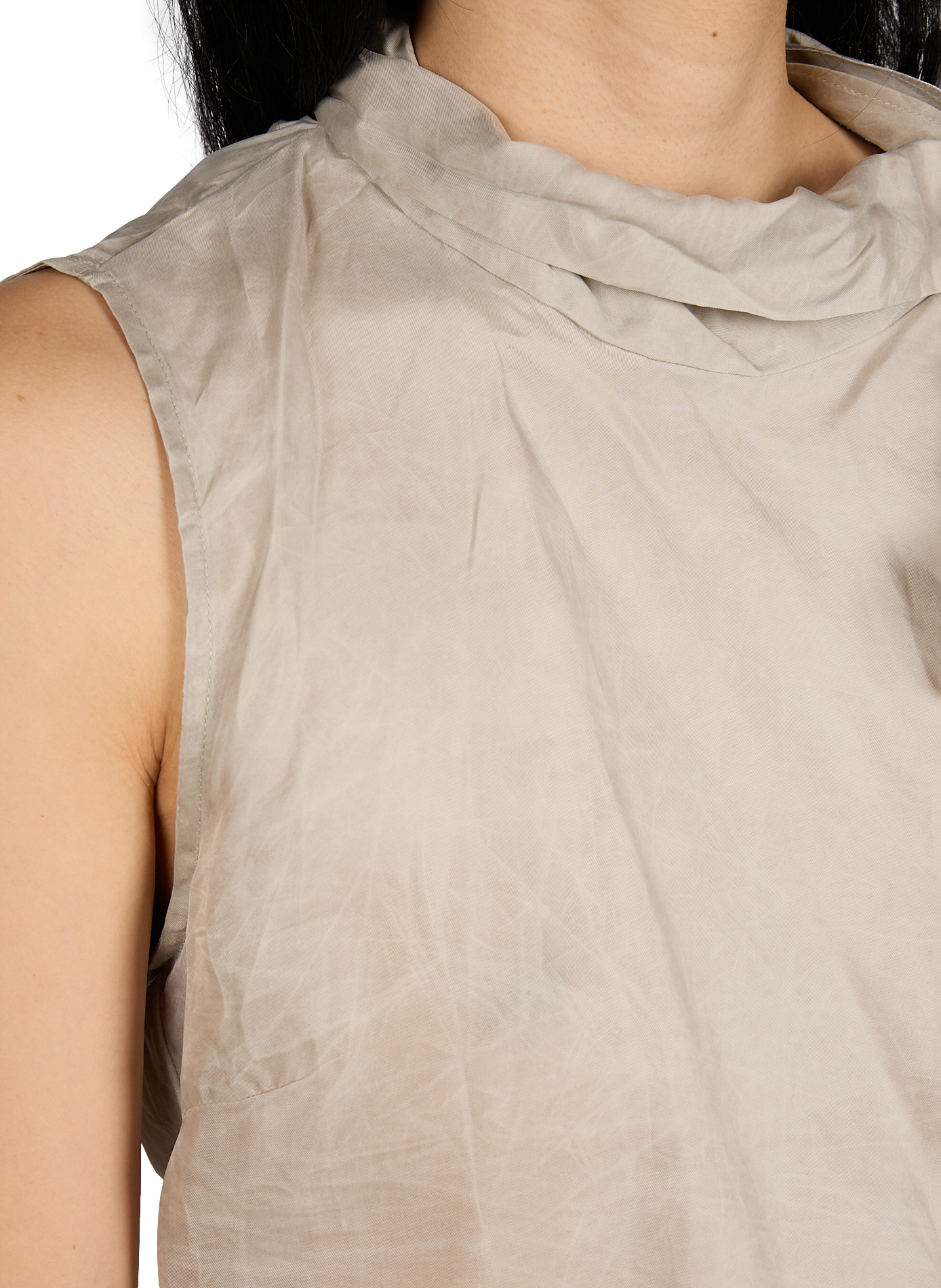 Top sans manches col lavallière OUR LEGACY Beige