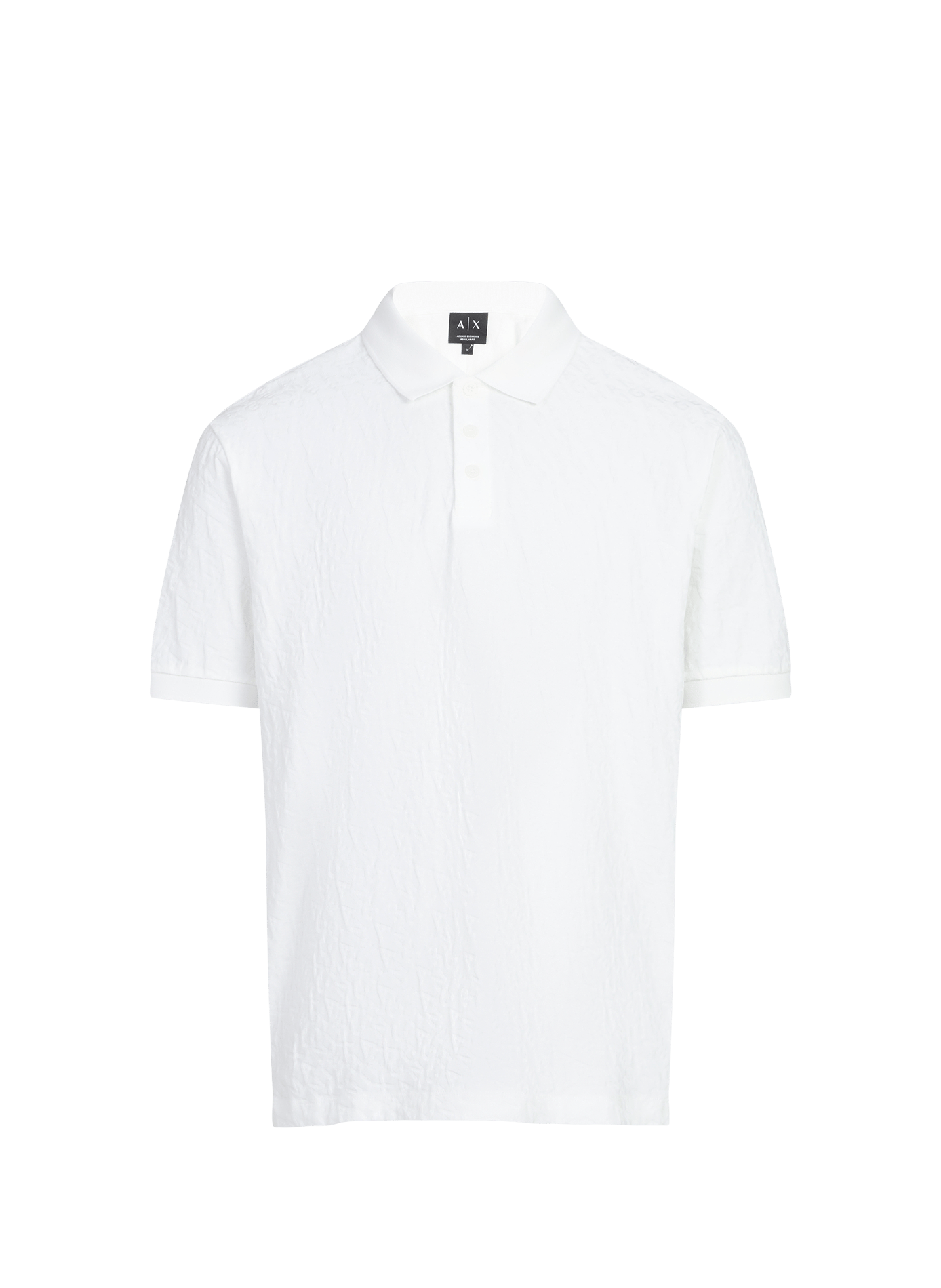 Polo logo a maniche corte in cotone ARMANI EXCHANGE Bianco