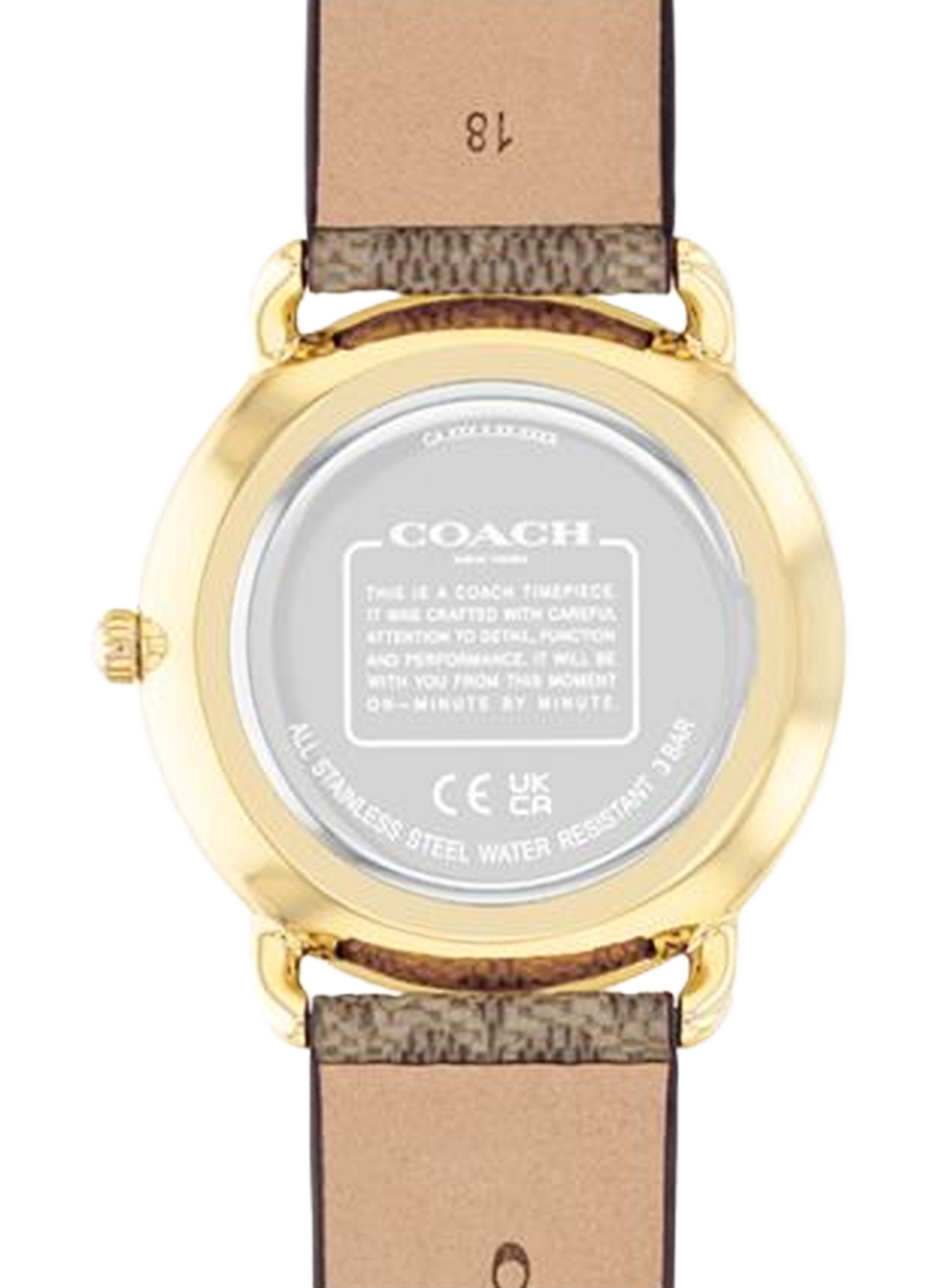 Montre quartz Elliot en cuir COACH MONTRES Marron