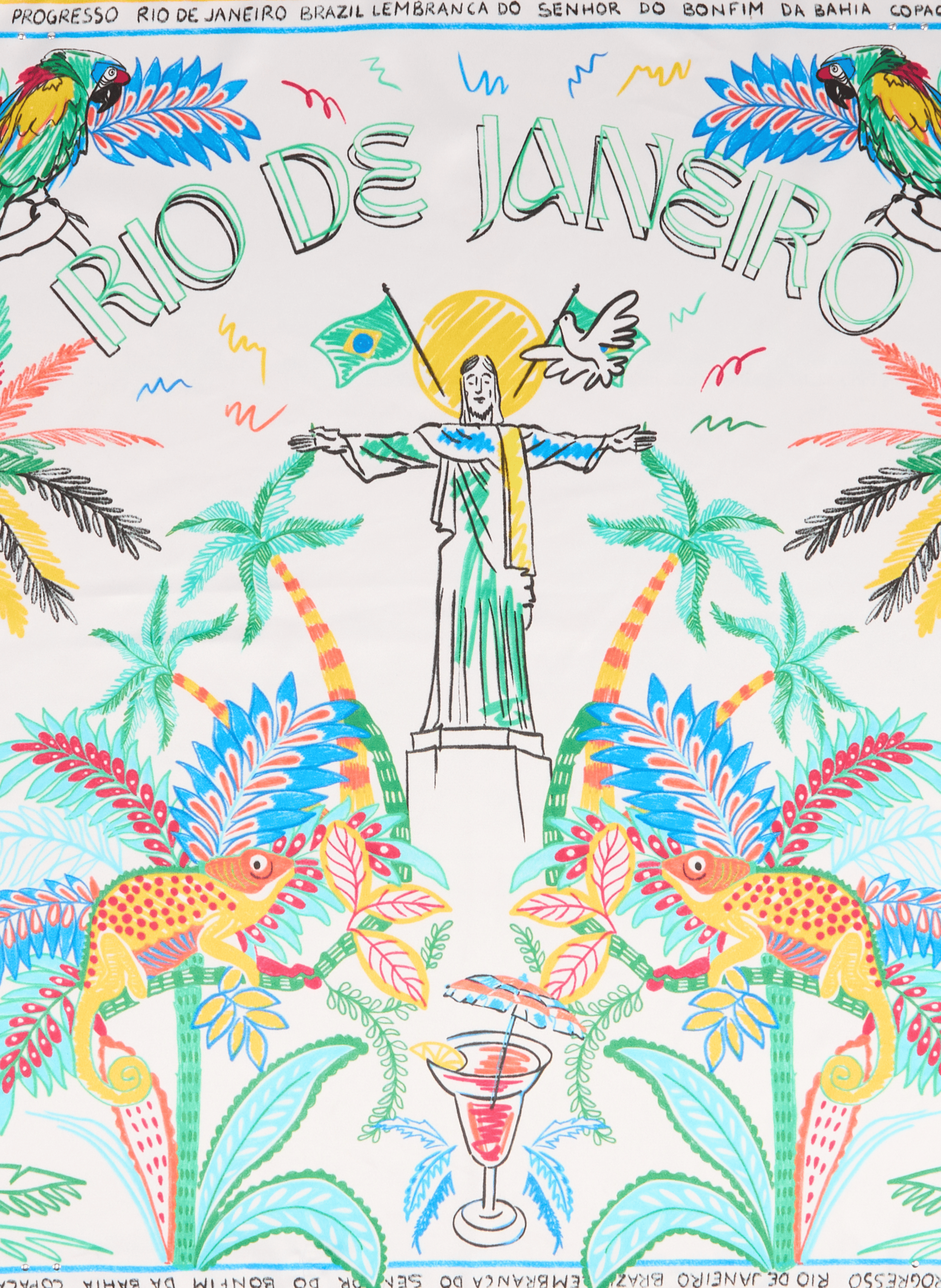 Foulard imprimé Bahia WILD Blanc