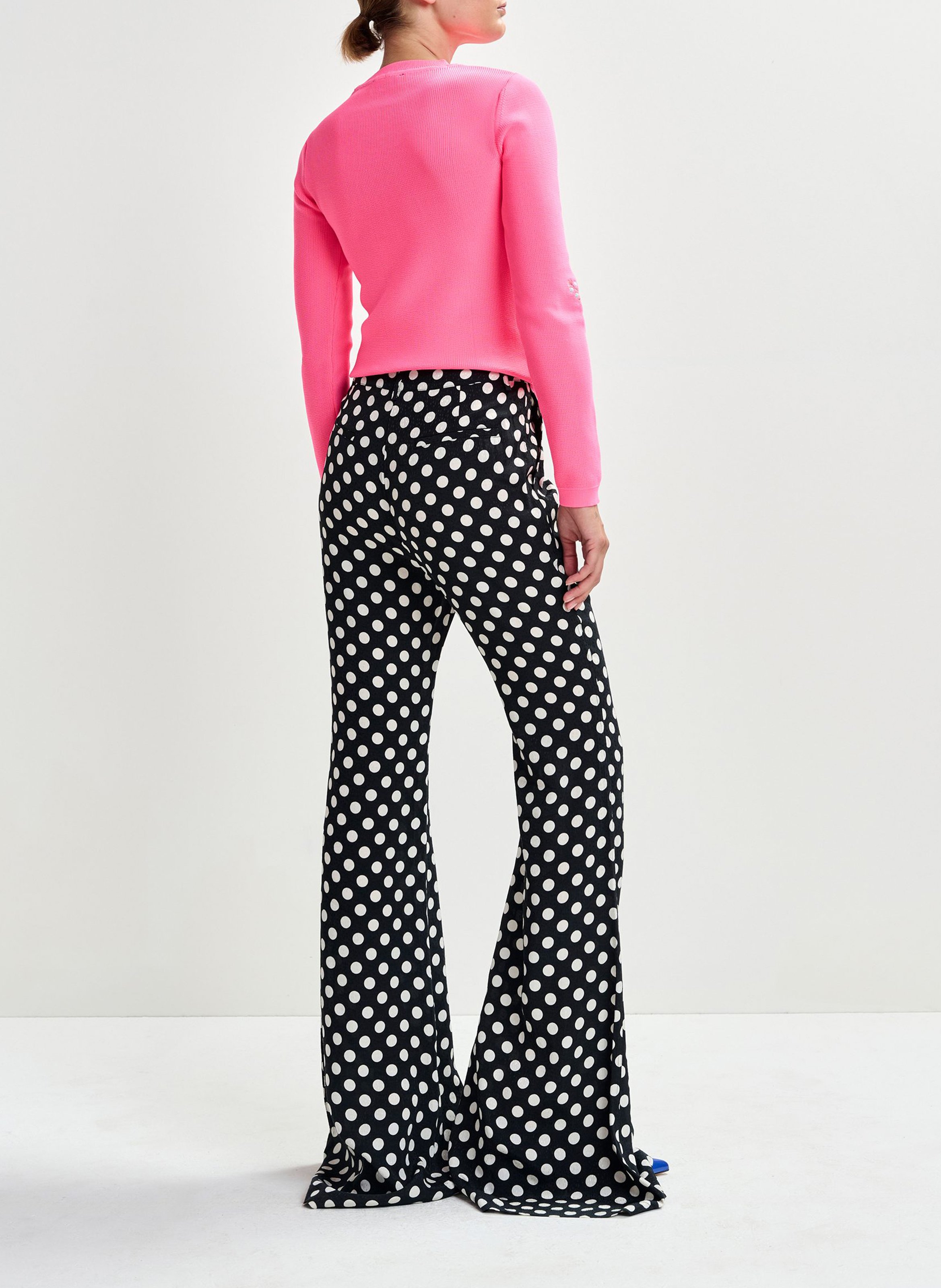 Pantalon flare imprimé jodie ESSENTIEL ANTWERP Noir